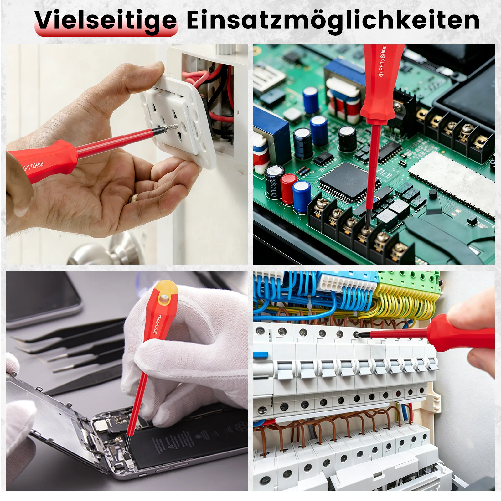 11-teiliges isoliertes Schraubendreher-Set mit magnetischen Spitzen, Chrom-Vanadium-Stahl und stabilem Koffer - Image 5