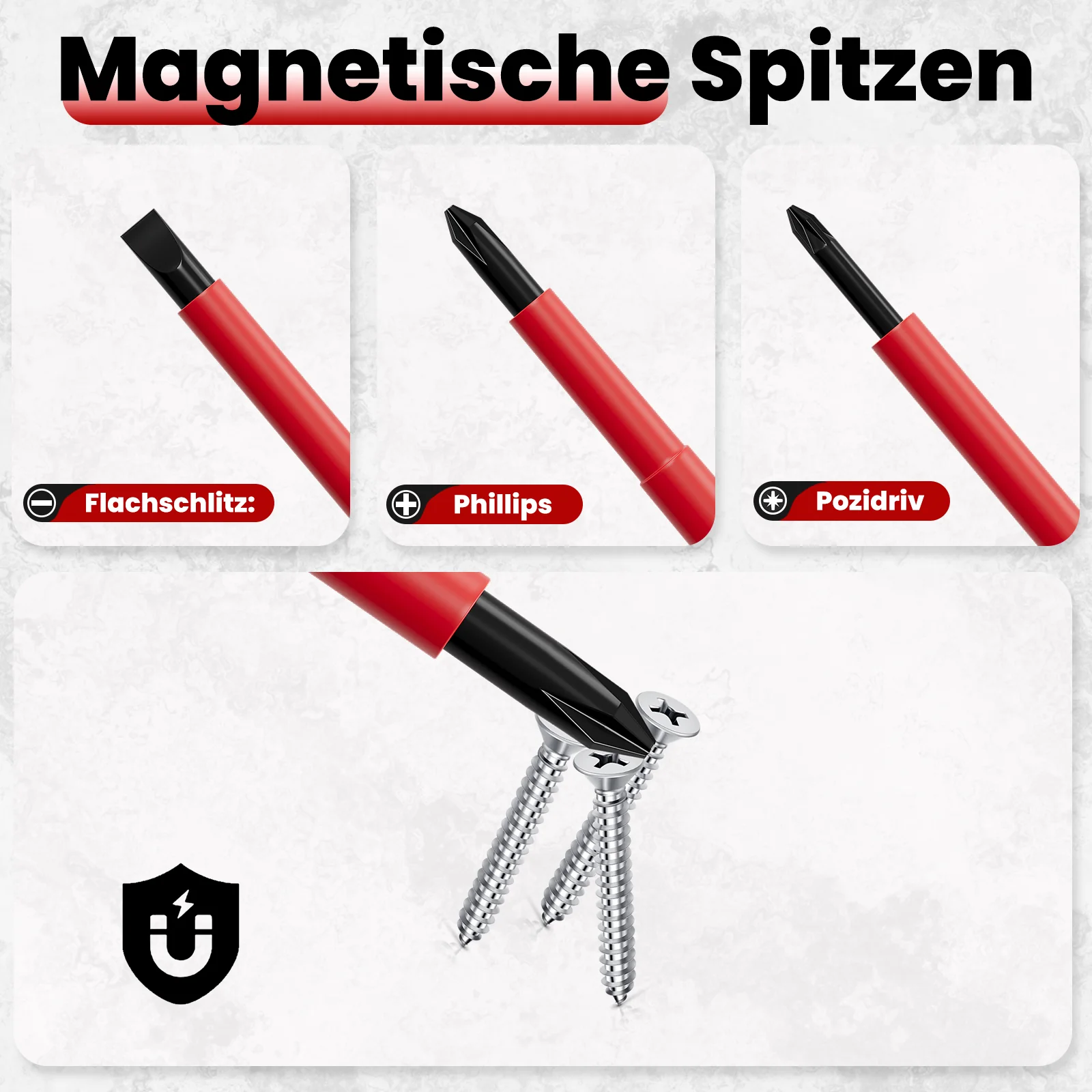 11-teiliges isoliertes Schraubendreher-Set mit magnetischen Spitzen, Chrom-Vanadium-Stahl und stabilem Koffer - Image 7