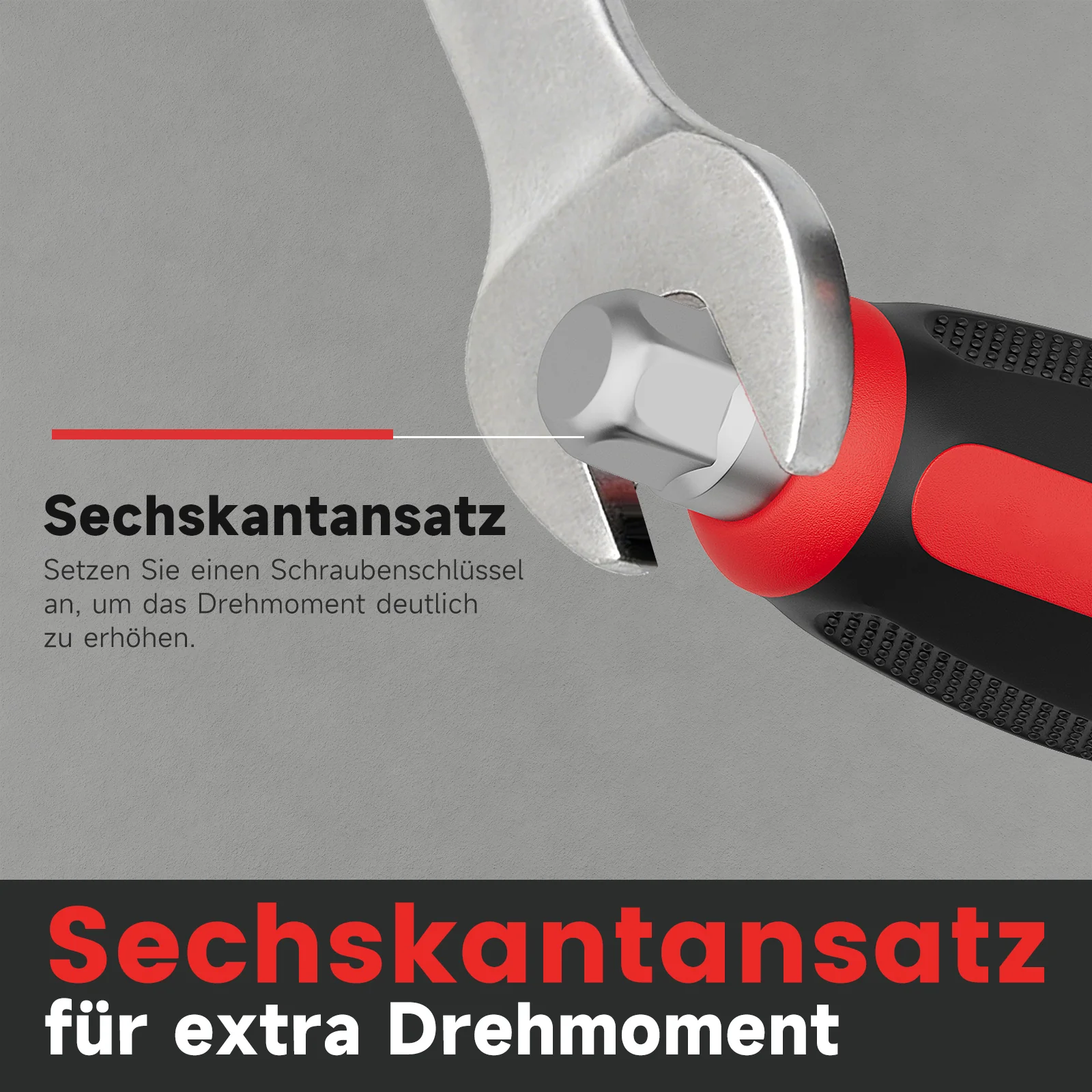 12-teiliges Profi-Schraubendreher-Set aus Chrom-Vanadium-Stahl mit Schlagkappe, Sechskantansatz und Transportkoffer - Image 5