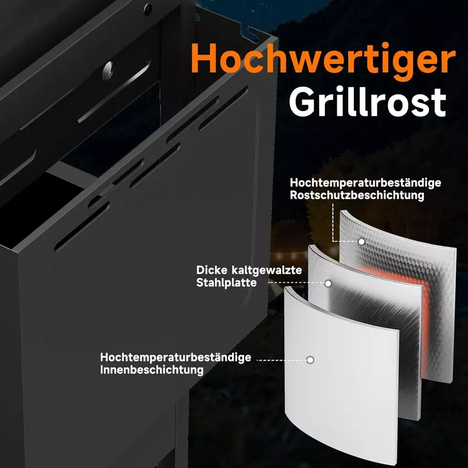 15kW Gasgrill BBQ Grillwagen mit 4+1 Brennern und Seitenkocher - Image 5