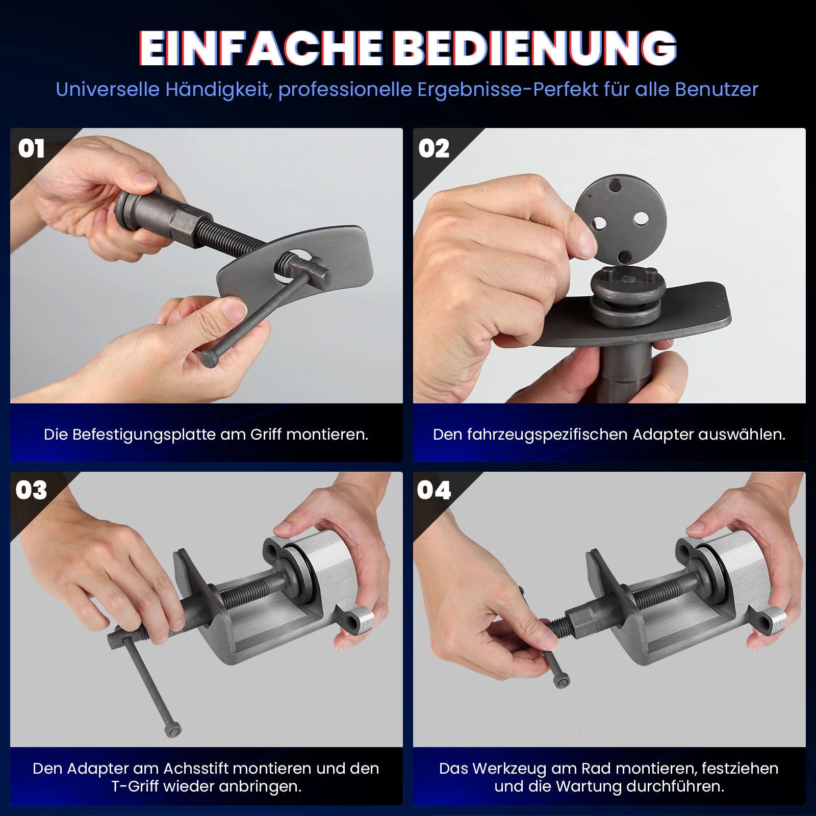21 tlg. Universal Bremskolbenrücksteller Set Bremssattel Kolben Wind Zurück Tool Kit - Image 9