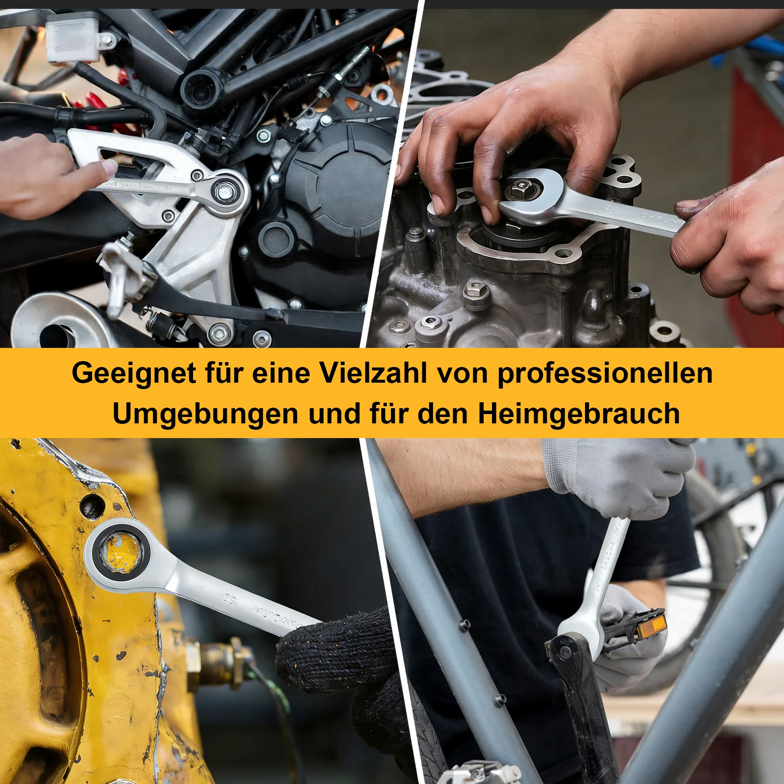 22-teiliges Profi Ringmaul-Ratschenschlüssel-Set aus Chrom-Vanadium-Stahl mit 72-Zahn-Ratsche, metrisch, im stabilen Koffer - Image 8