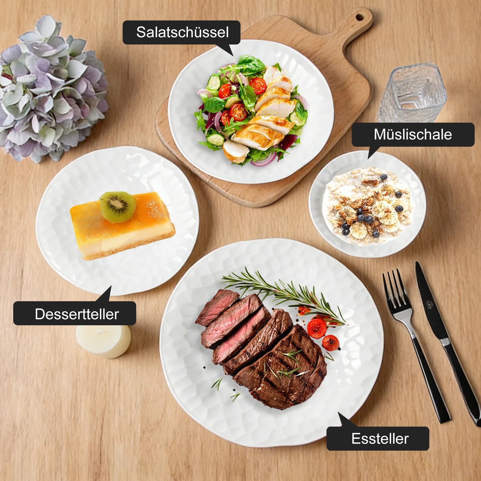 24-teiliges Keramik-Tafelgeschirr-Set für 6 Personen mit elegantem Wellendesign, spülmaschinenfest - Image 7