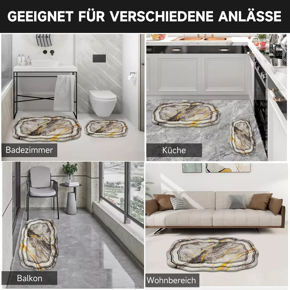 HOMELUX Badematte Teppich Läufer Badematte Teppichläufer Kurzflor Badteppich - Image 10
