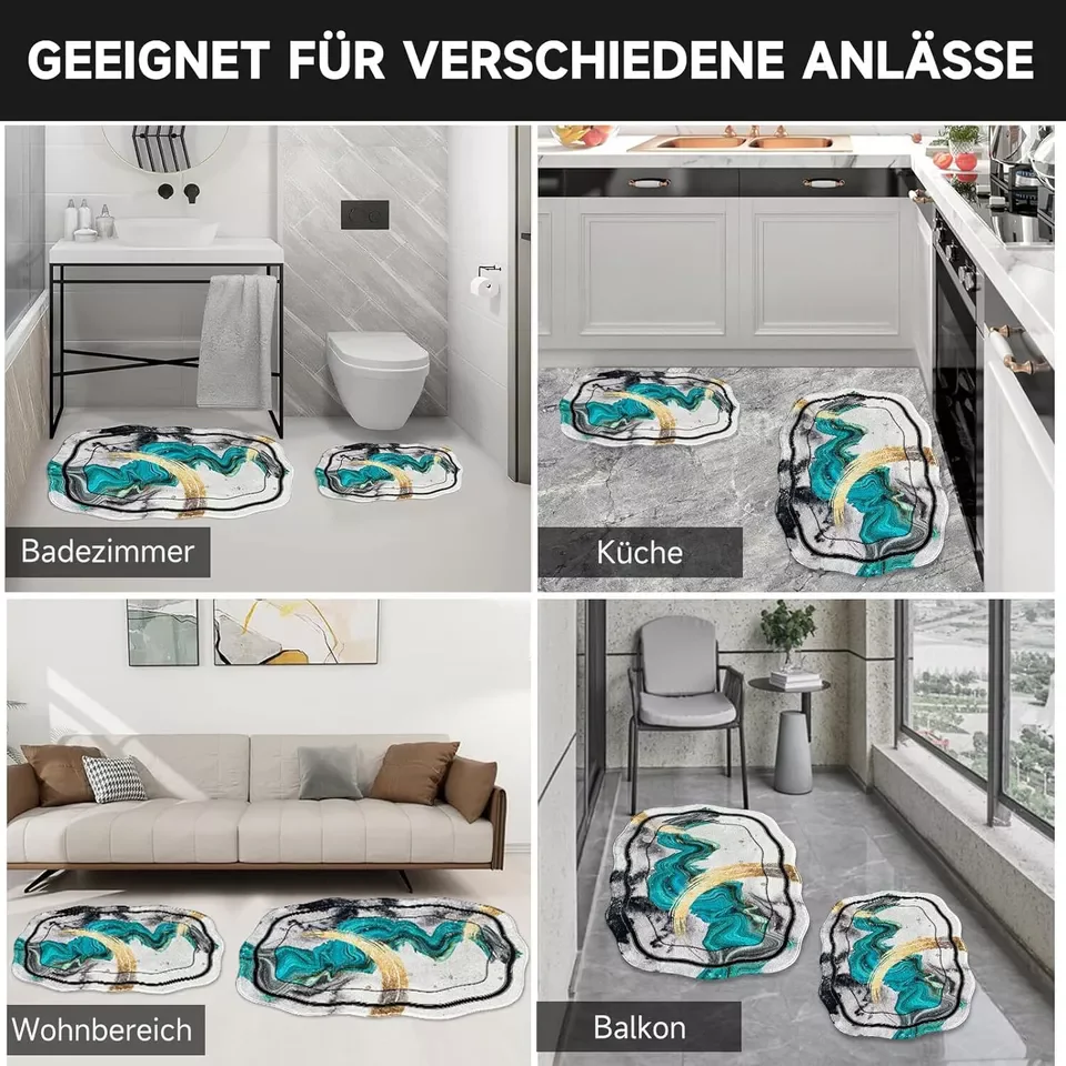 HOMELUX Badematte Teppich Läufer Badematte Teppichläufer Kurzflor Badteppich - Image 17