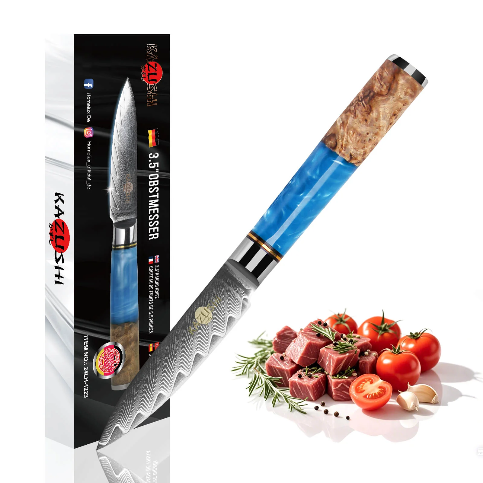 3,5-Zoll-Kochmesser aus Hochkohlenstoffstahl Superscharfes Schälmesser mit ergonomischem Griff für präzises Schälen und Schneiden - Image 3