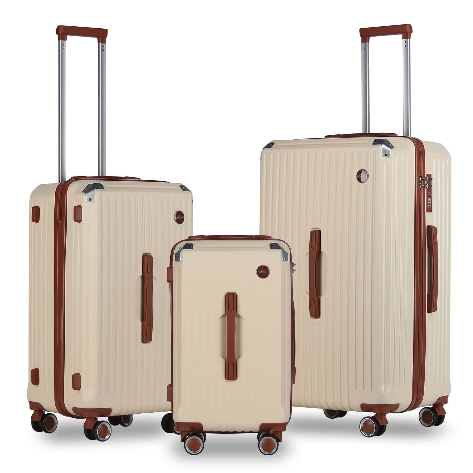 3 Teilig Reisekoffer Kofferset Hartschalen Kofferset mit Rollen Trolley Reisekoffer Set mit TSA-Schloss - Image 10