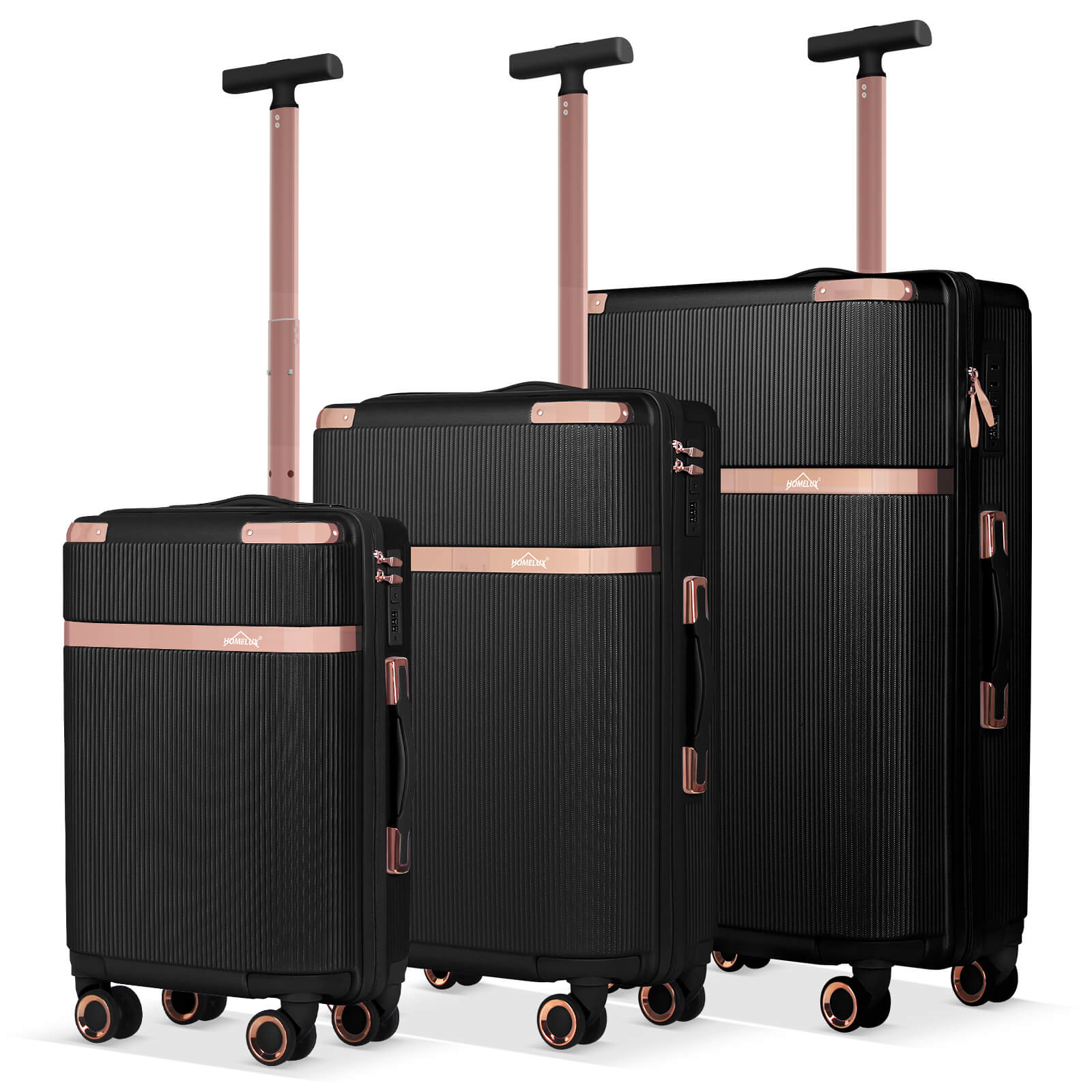 3-teiliges Reisekoffer-Set aus ABS-Hartschale: Leichter Rollkoffer-Trolley in M-L-XL - Image 10