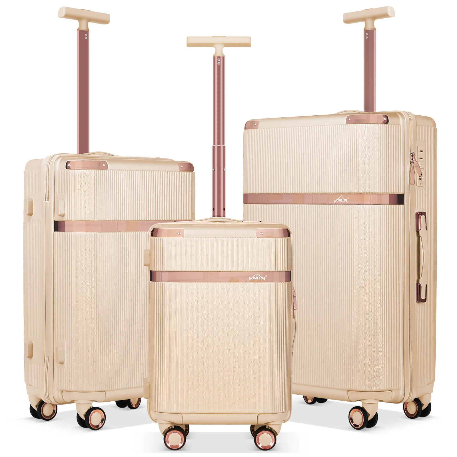 3-teiliges Reisekoffer-Set aus ABS-Hartschale: Leichter Rollkoffer-Trolley in M-L-XL - Image 11