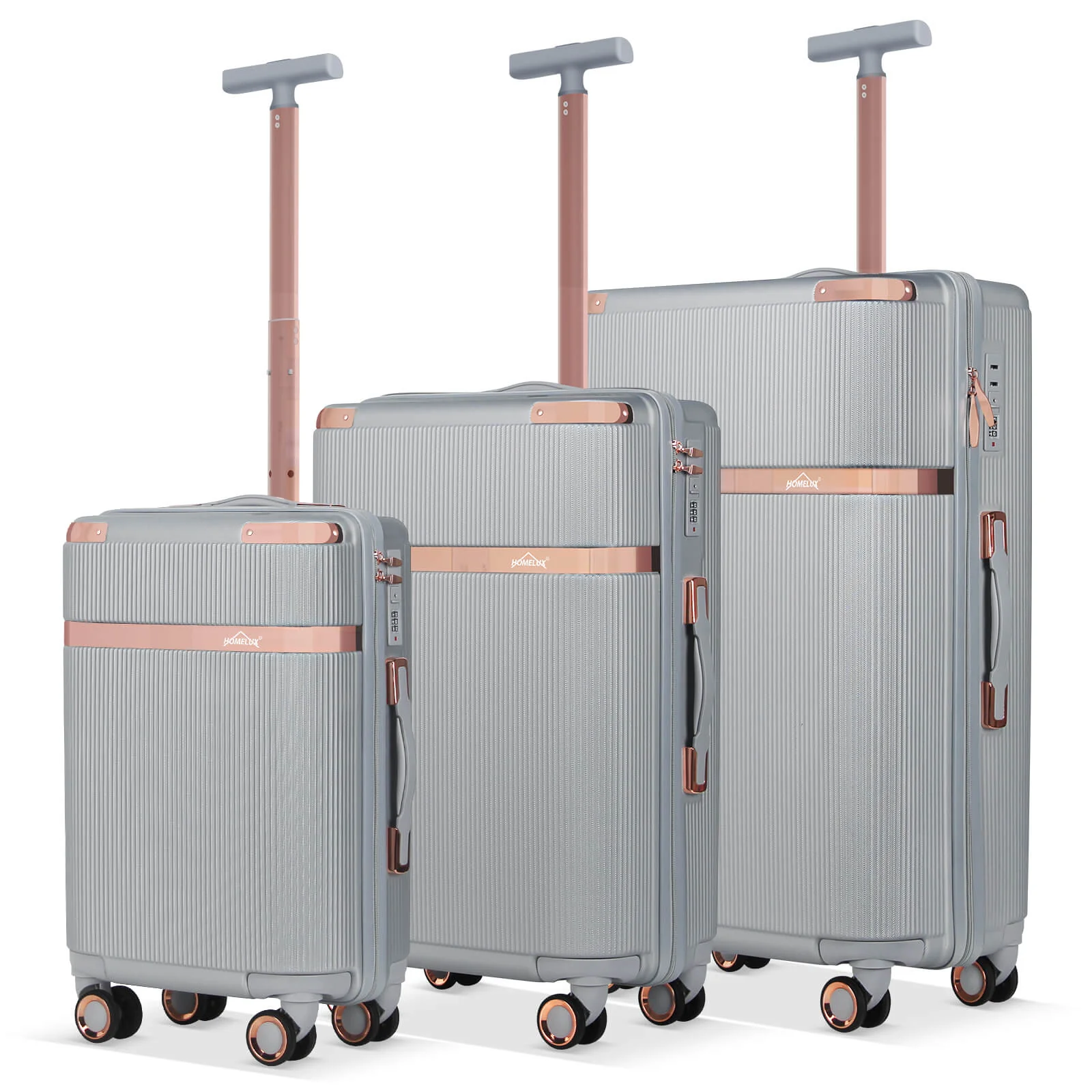 3-teiliges Reisekoffer-Set aus ABS-Hartschale: Leichter Rollkoffer-Trolley in M-L-XL - Image 12