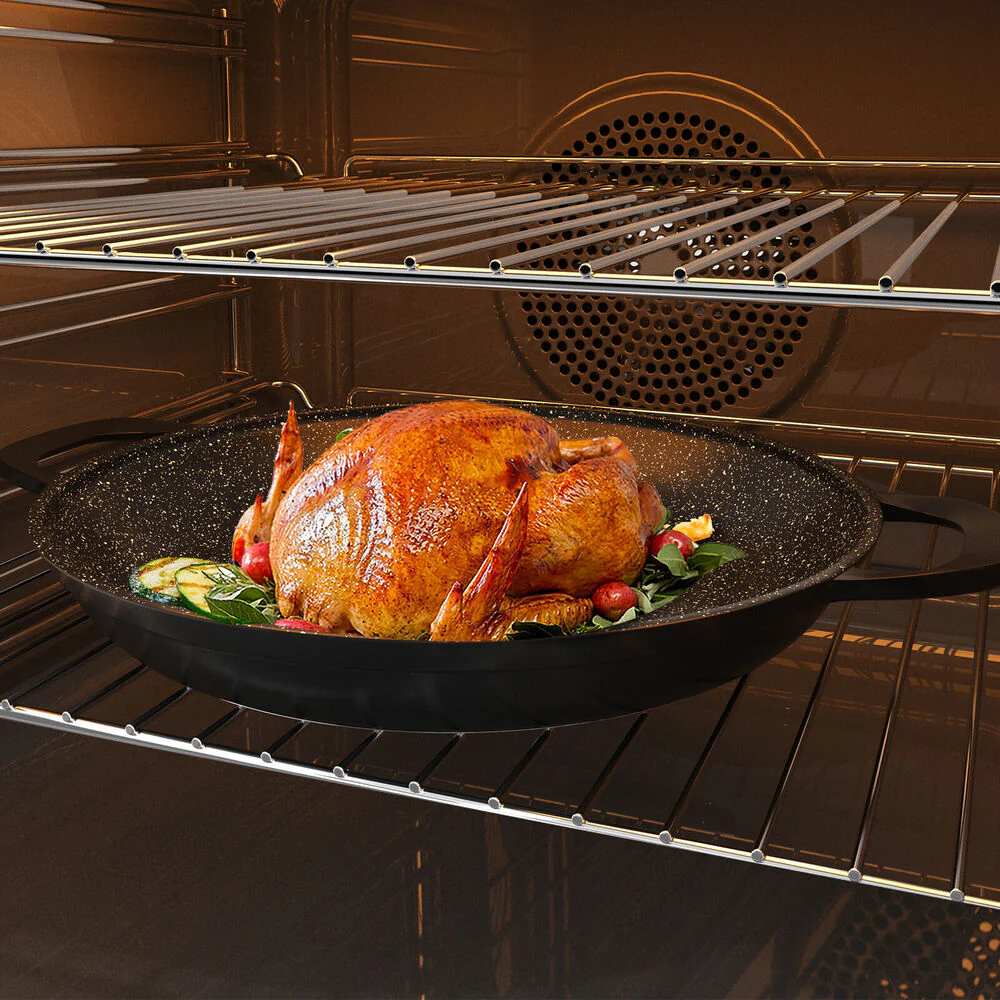 32/36cm Bratpfanne mit 2 Griffen Grillpfannen für mit abnehmbaren Silikongriffen - Image 4