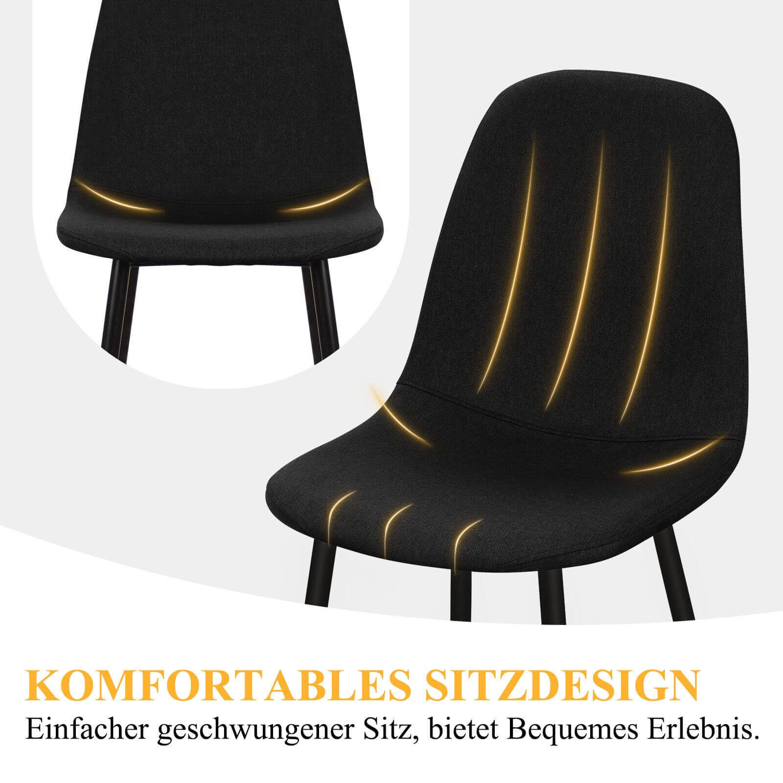 Ergonomisches 4er-Set Esszimmerstühle von HOMELUX Modern, bequem und vielseitig - Image 10