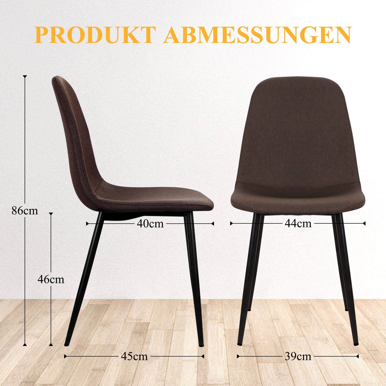 Ergonomisches 4er-Set Esszimmerstühle von HOMELUX Modern, bequem und vielseitig - Image 11