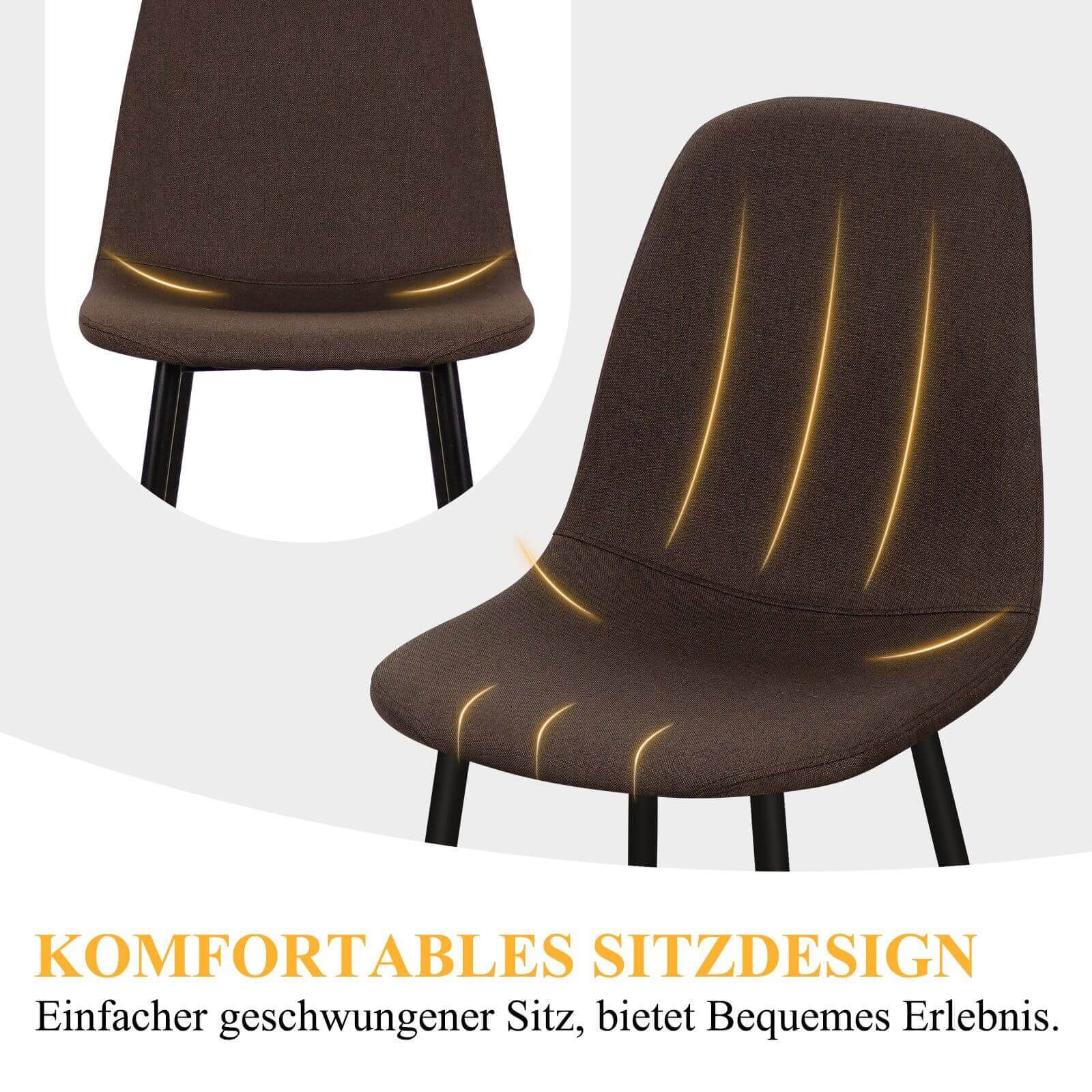 Ergonomisches 4er-Set Esszimmerstühle von HOMELUX Modern, bequem und vielseitig - Image 18