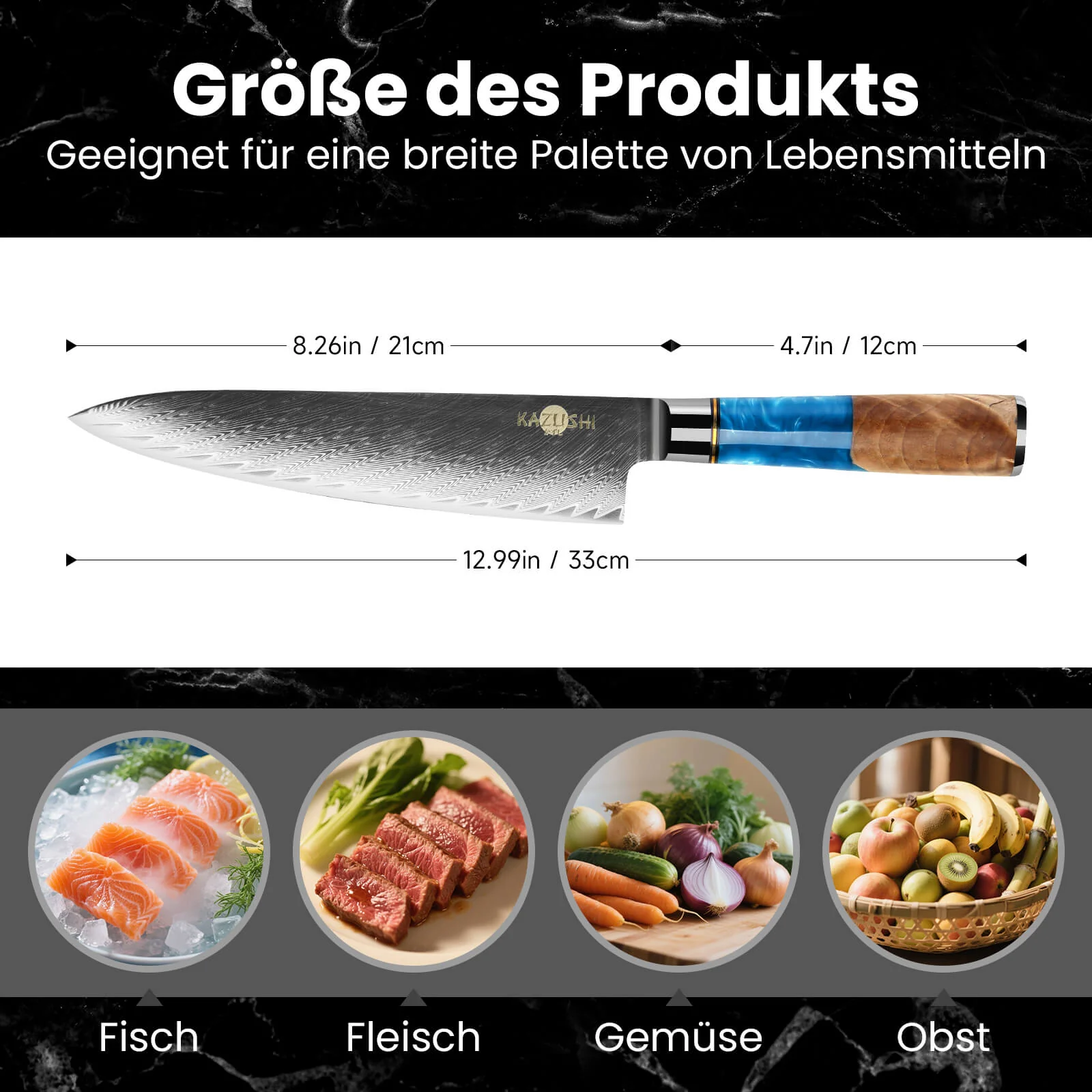 5-teiliges Profi Kochmesser Set – Superscharf, ergonomisch, rostfrei – Chefmesser, Santoku, Brotmesser, Universalmesser - Image 9