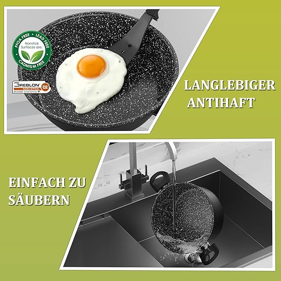6-tlg Scheffler Topfset Pfannenset Antihaftbeschichtung Induktions Töpfe Set - Image 4