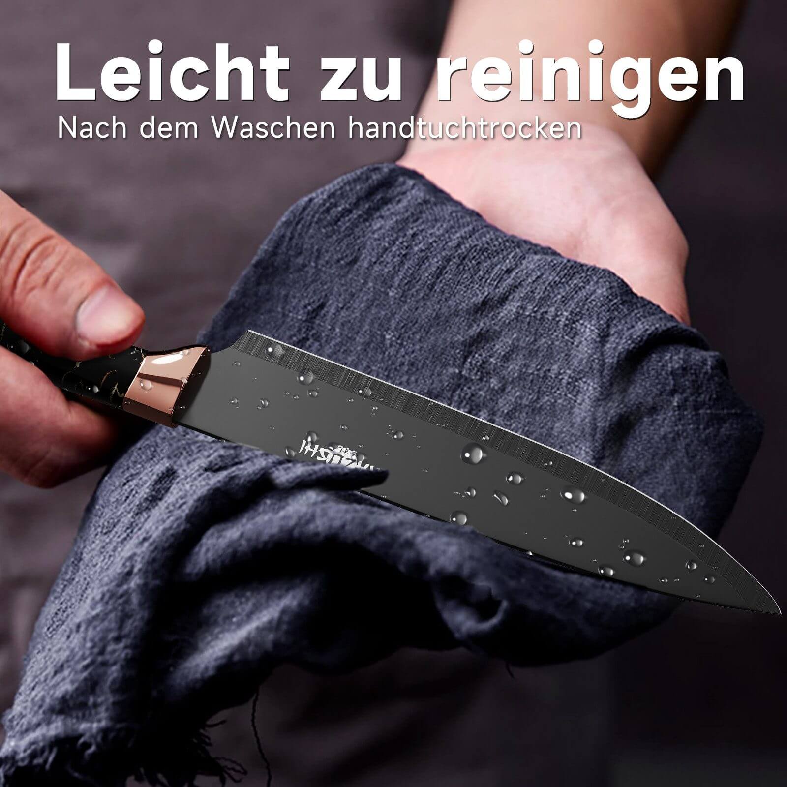 9 / 8 / 7 / 6 teilig Messer-Set Messerblock Messerset Küchenmesser Set Profi Kochmesser - Image 24