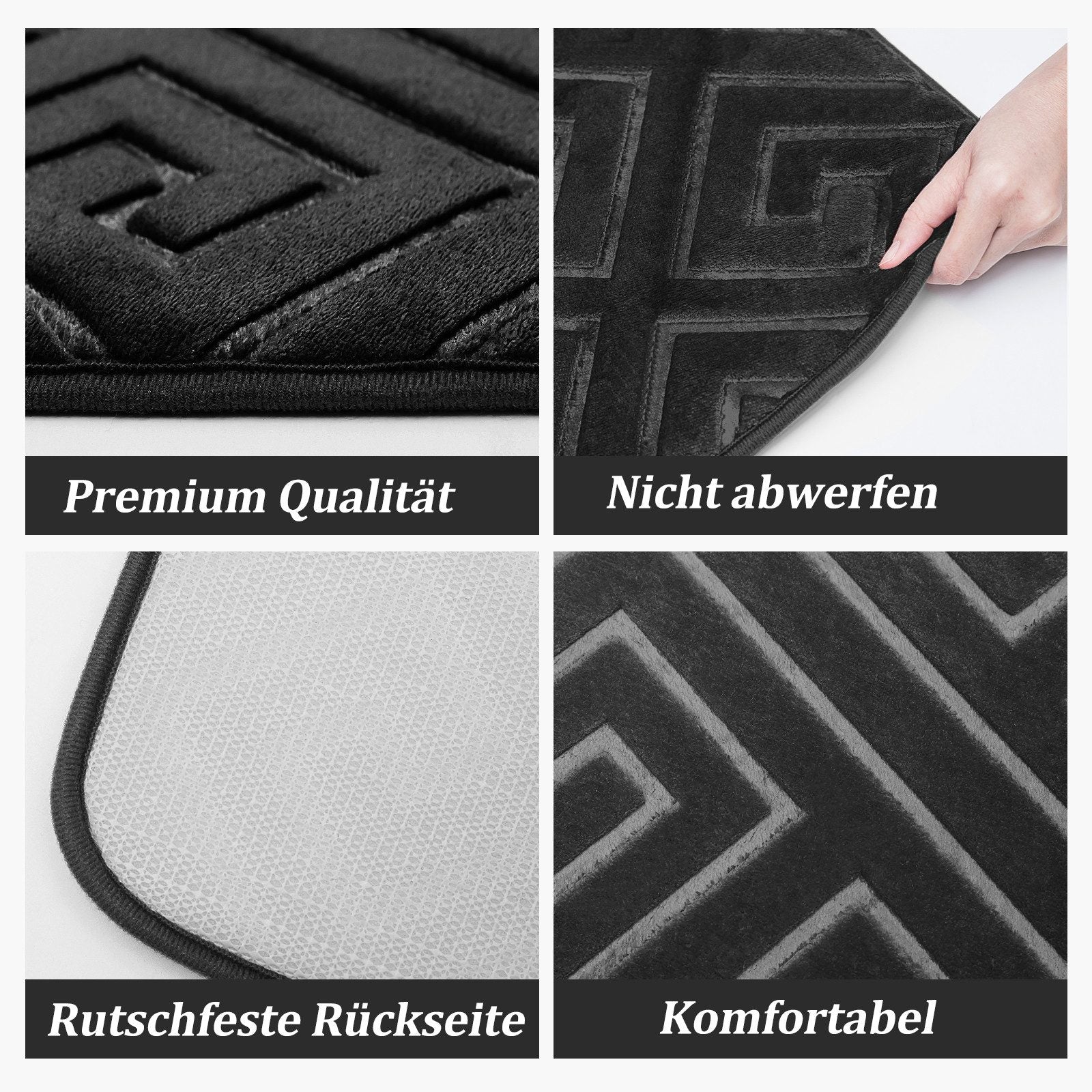 Badematte Rutschfeste Badematte Set Wasserabsorbierend Badteppich Set - Image 10