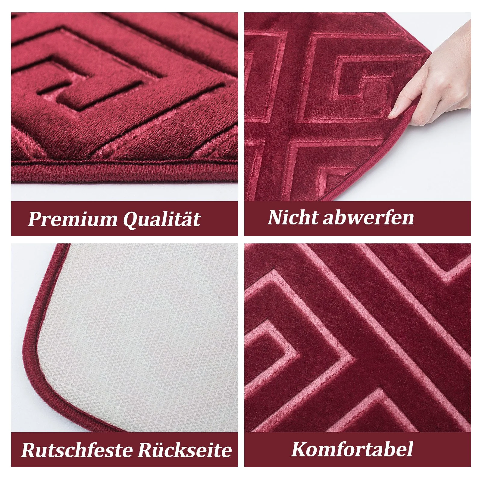 Badematte Rutschfeste Badematte Set Wasserabsorbierend Badteppich Set - Image 17