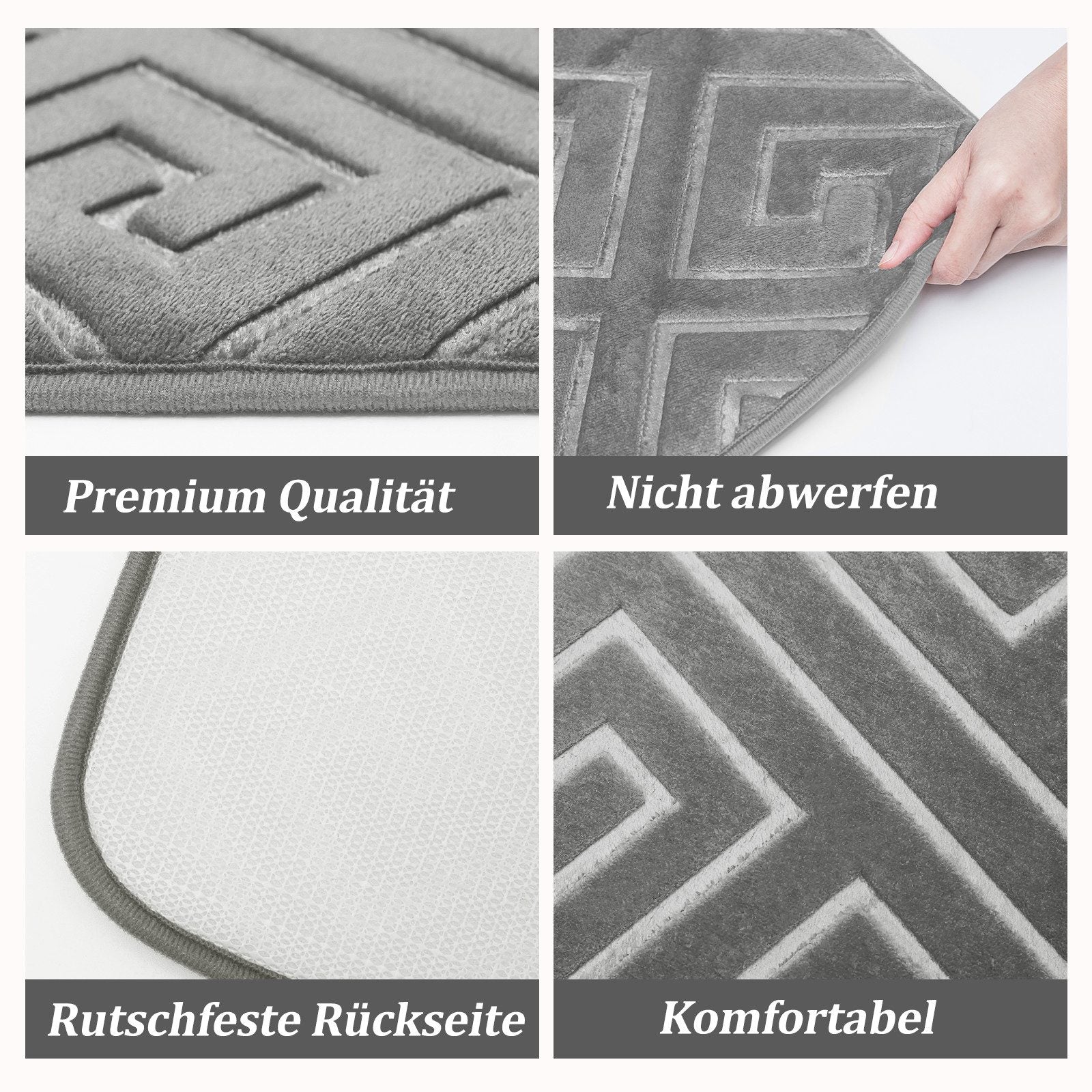 Badematte Rutschfeste Badematte Set Wasserabsorbierend Badteppich Set - Image 7