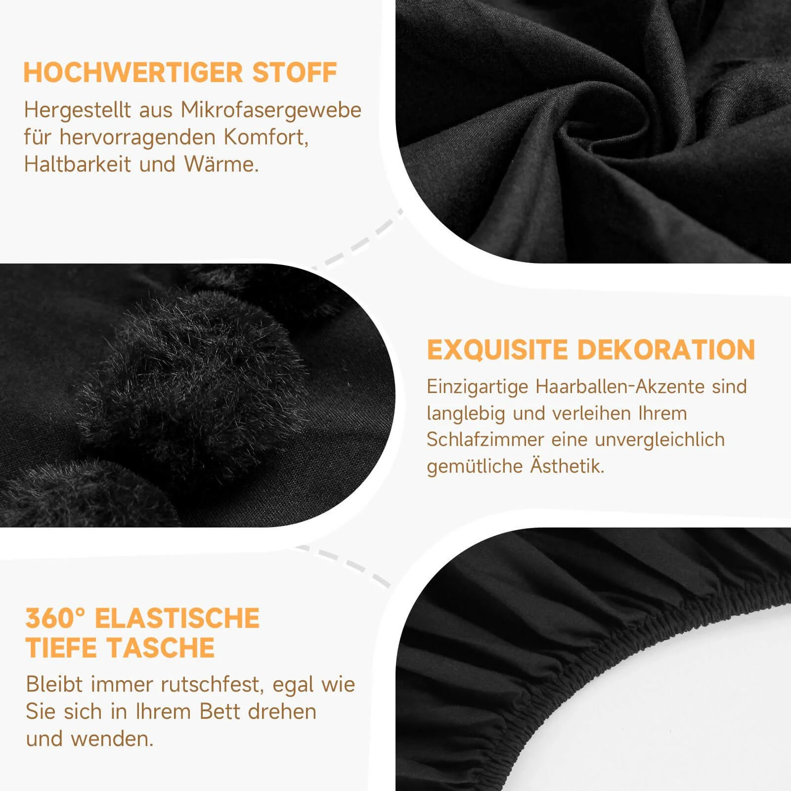 Bettwäsche Set 180x200 cm, 4-teilig, inklusive Steppdecke 240x260 cm und 2 Kissenbezügen 50x70 cm - Image 18