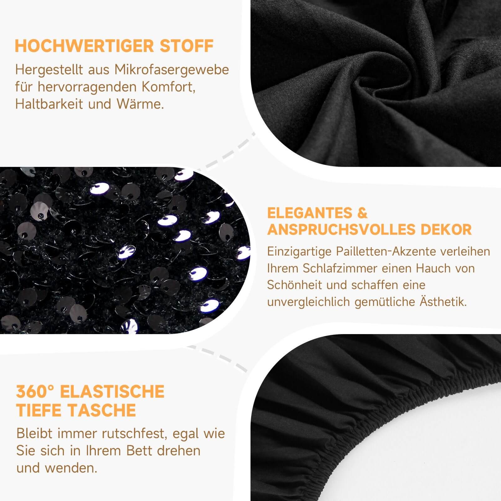 Bettwäsche Set 180x200 cm, 4-teilig, inklusive Steppdecke 240x260 cm und 2 Kissenbezügen 50x70 cm - Image 25