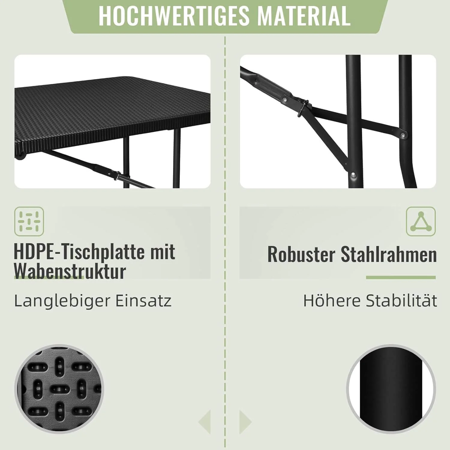 Bierzeltgarnitur Set / Klapptisch / Bierbank 180cm Gartengarnitur Biertisch Klappbar Bank Campingtisch Bierbänke - Image 7
