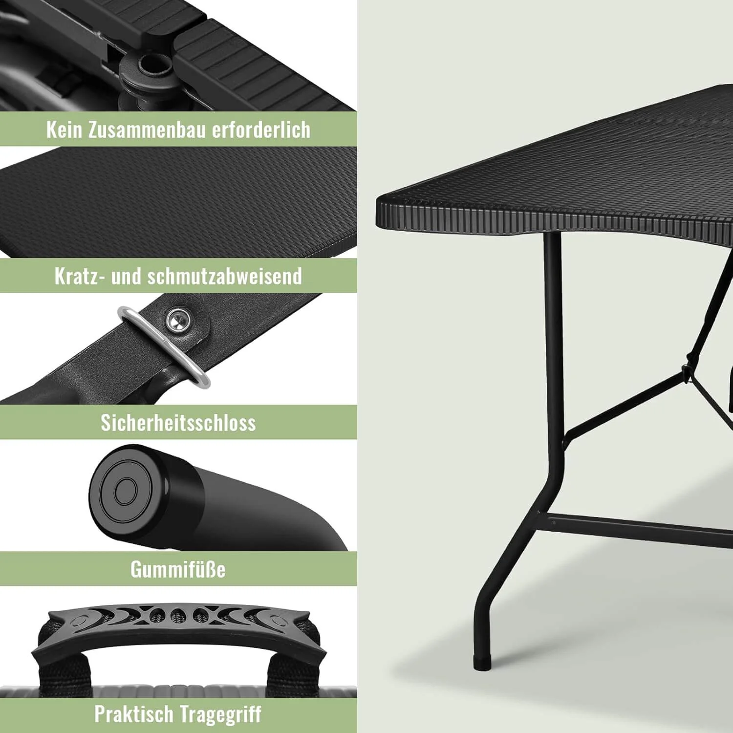Bierzeltgarnitur Set / Klapptisch / Bierbank 180cm Gartengarnitur Biertisch Klappbar Bank Campingtisch Bierbänke - Image 8