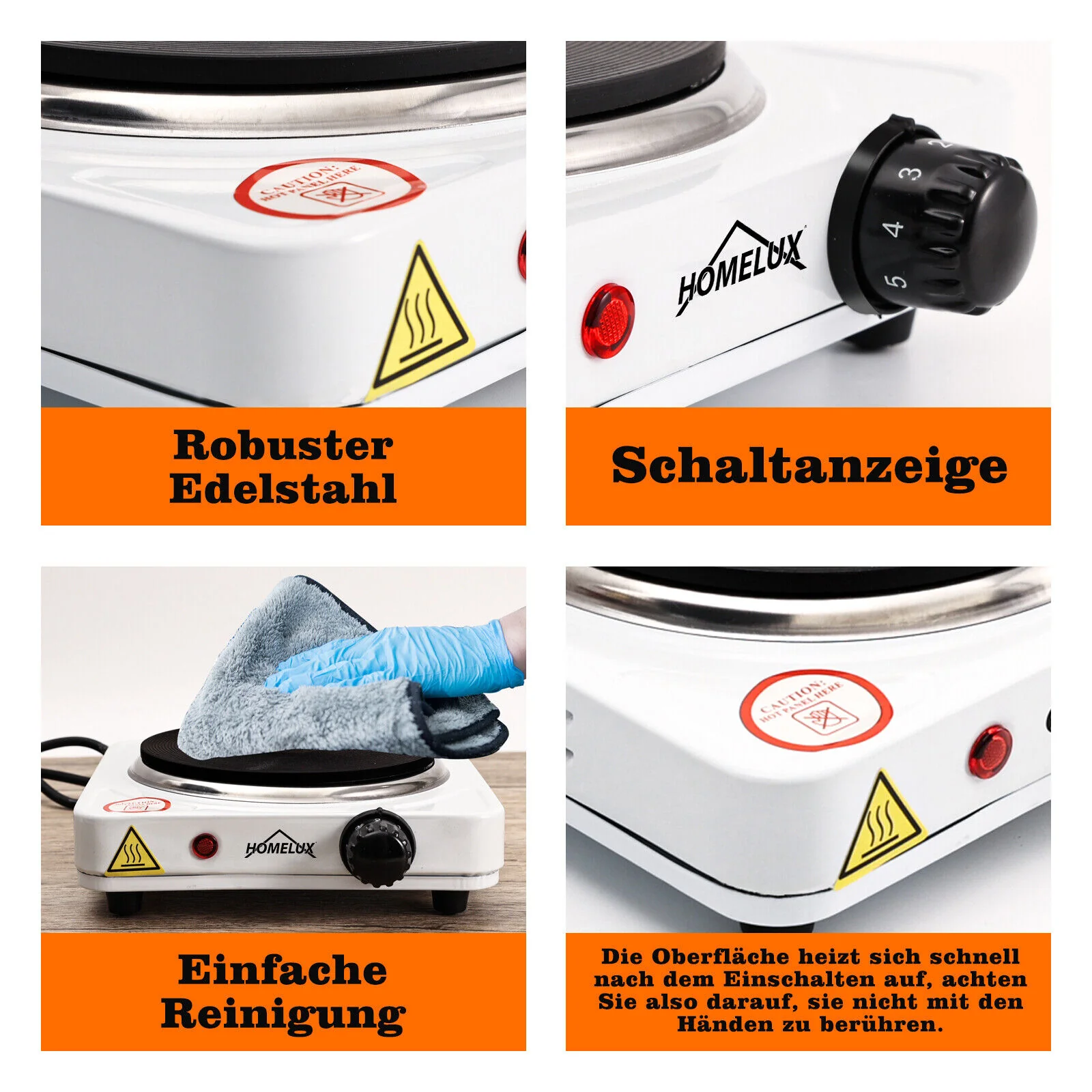 Elektrisch Kochplatte 1000W 1500W 2500W Einzel Doppel Herdplatte Tragbar Kochfeld - Image 10