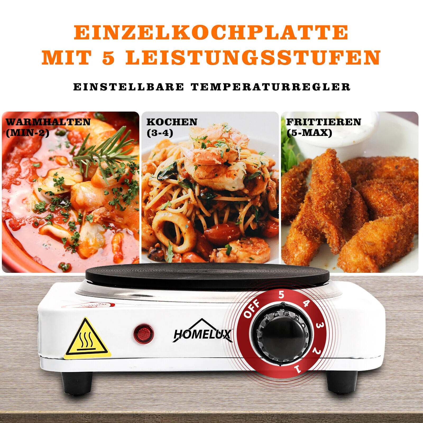 Elektrisch Kochplatte 1000W 1500W 2500W Einzel Doppel Herdplatte Tragbar Kochfeld - Image 5