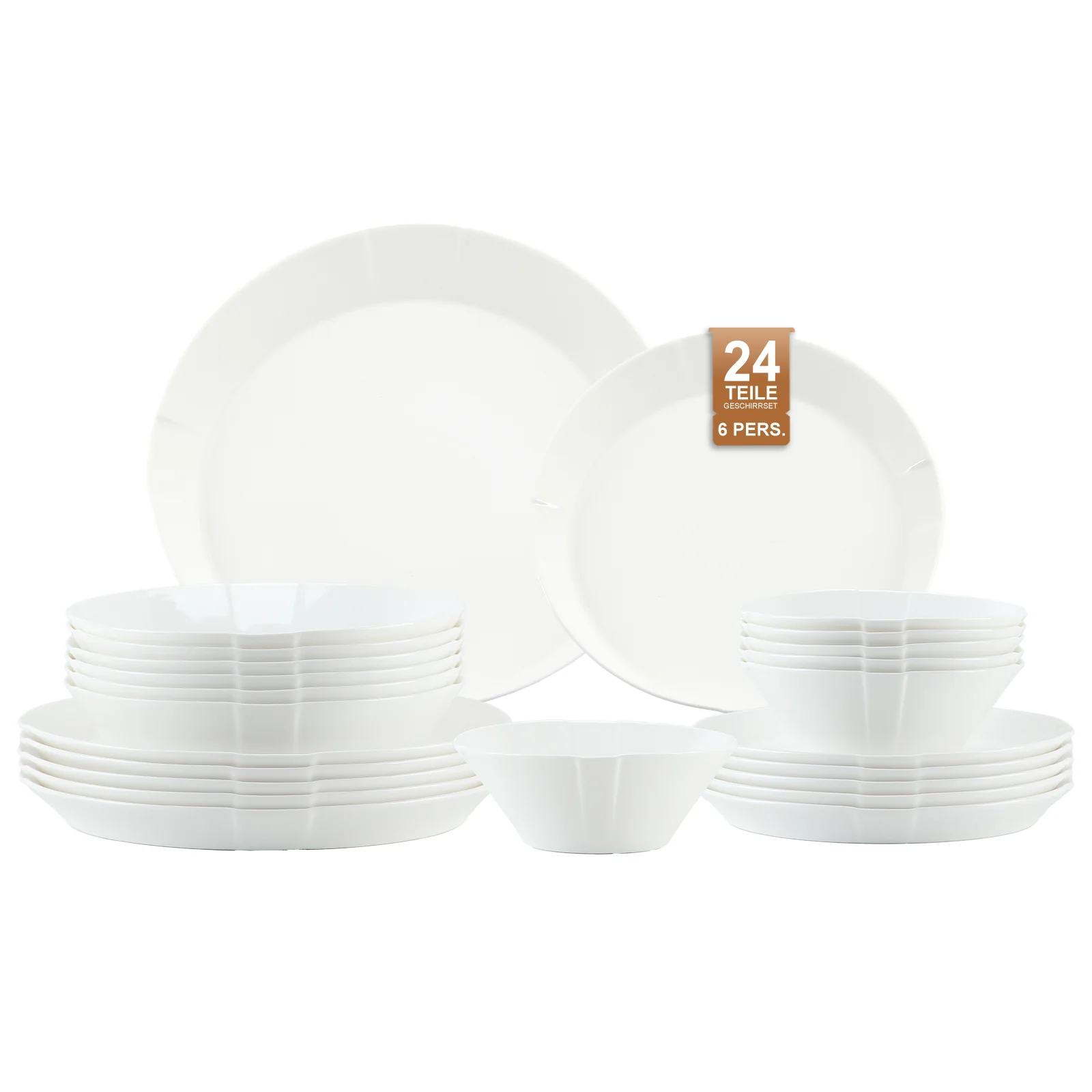 Elegantes 24-teiliges Keramik-Kombiservice für 6 Personen – stilvoll, langlebig und alltagstauglich - Image 2