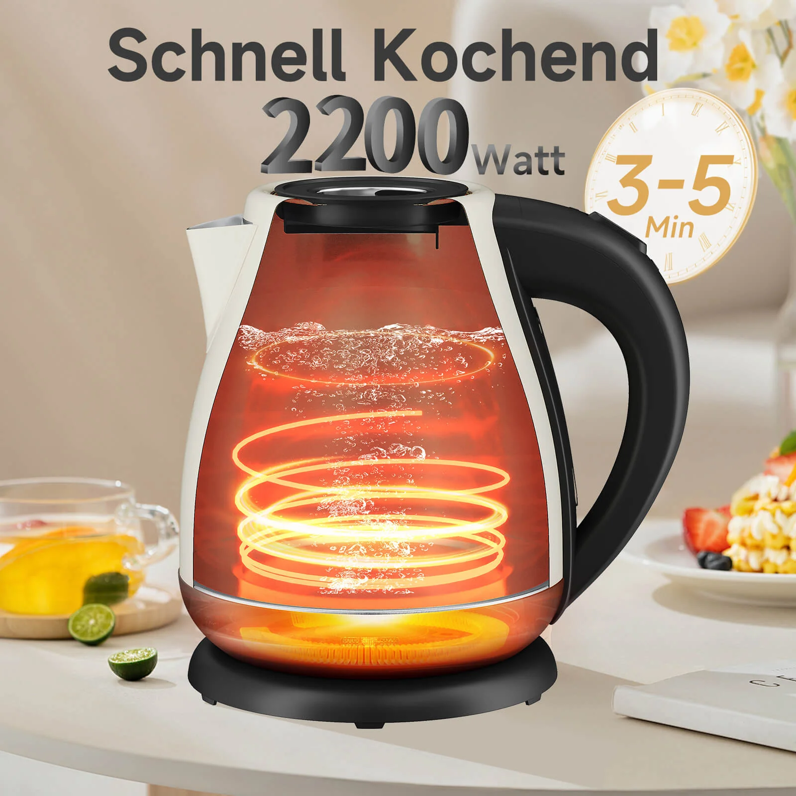 Elektrischer Retro Wasserkocher mit Thermometer – 1,7L, Edelstahl, 2200 Watt - Image 15