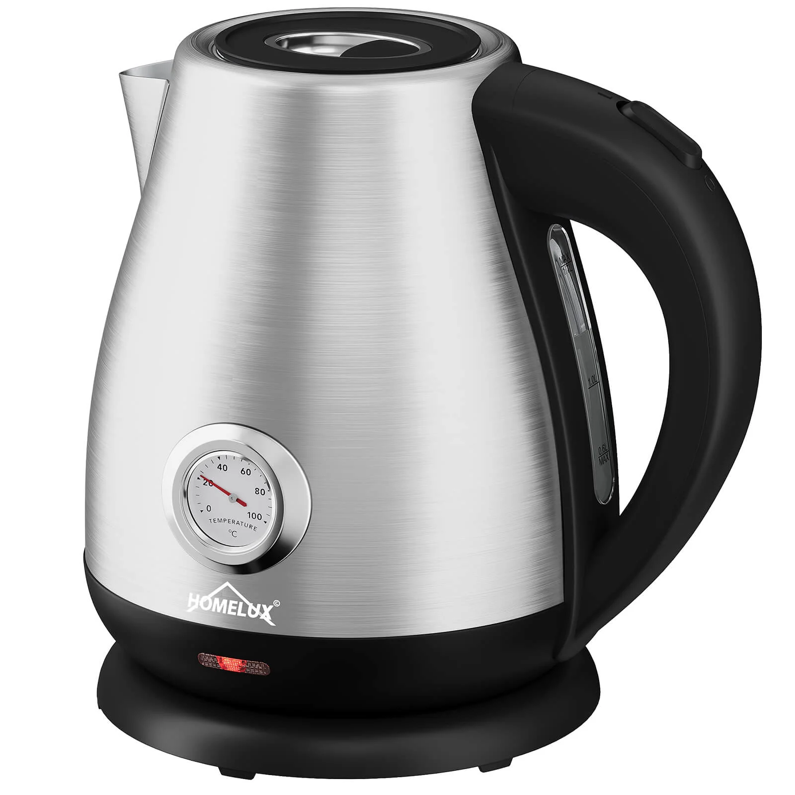 Elektrischer Retro Wasserkocher mit Thermometer – 1,7L, Edelstahl, 2200 Watt - Image 8