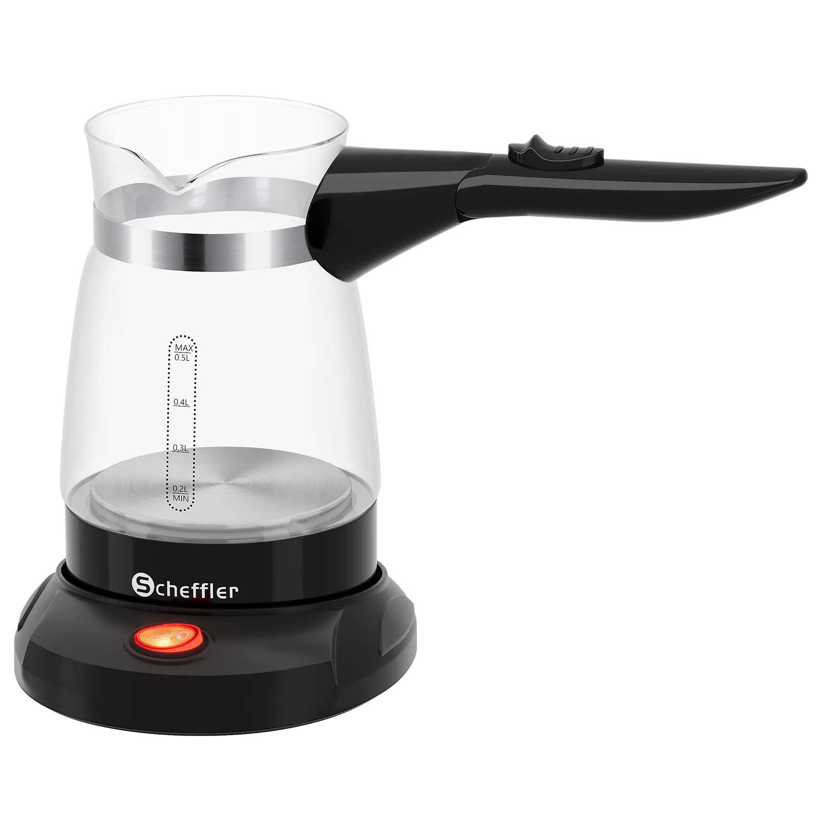 Elektrischer Türkischer Kaffeekocher 600W 0,5L Glas Mokkakocher Espressokocher - Image 10