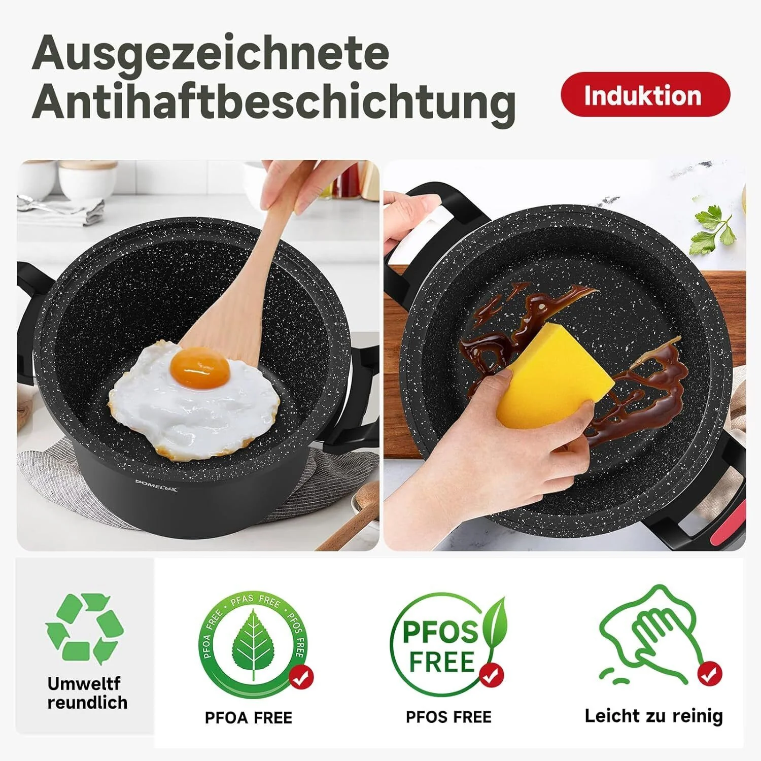 Homelux Energiespartopf 24cm Universal Kochtopf 5.5L Topf Induktion - Image 3