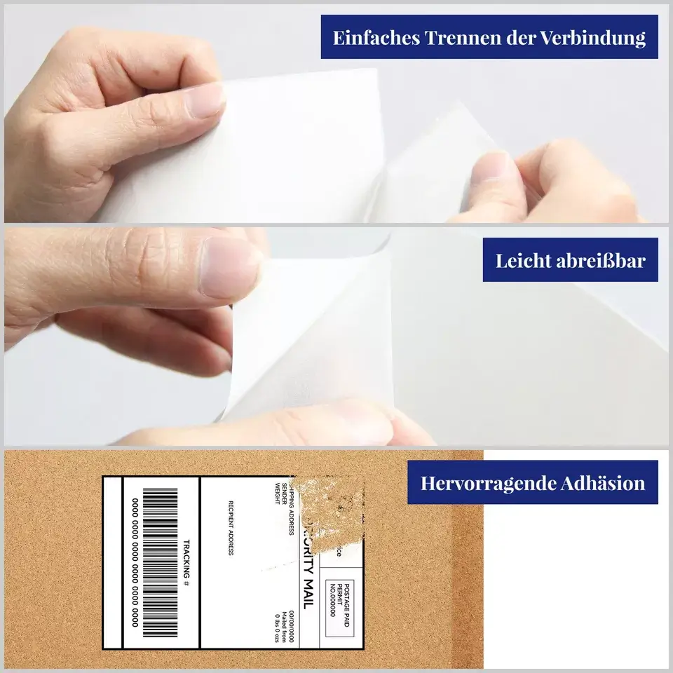 Etikett 3000 Stück Thermoetiketten 100 × 150 mm  4 × 6 Zoll 6 Rollen Versandetiketten - Image 6