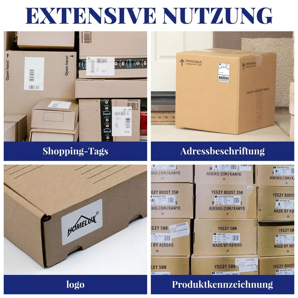 Etikett 3000 Stück Thermoetiketten 100 × 150 mm  4 × 6 Zoll 6 Rollen Versandetiketten - Image 7