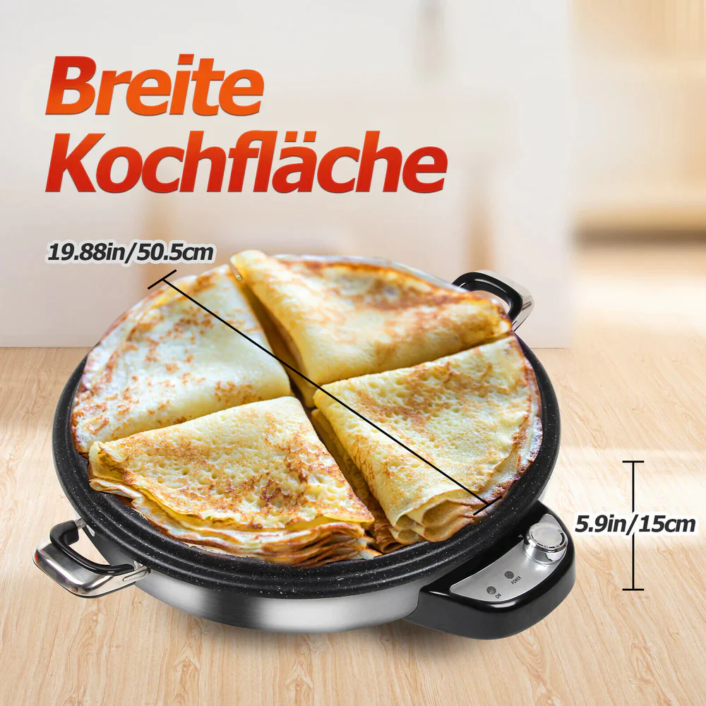 Crêpesmaker fladenbrot bäcker 230V, große Backplatte, Ø 50 cm Temperaturregler - Image 4