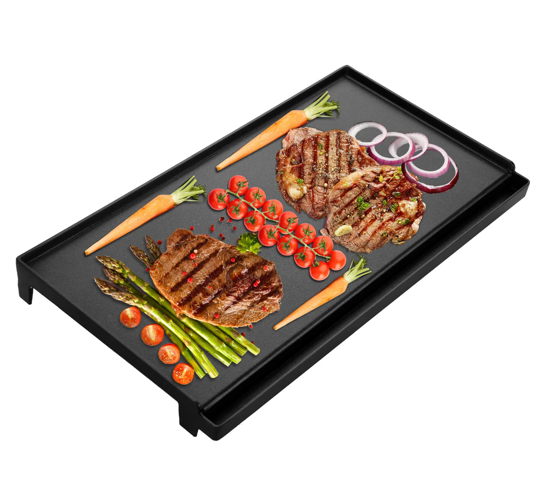 Gaskocher Campingkocher 2-flammig mit Gaskartuschen + 45 x 24 cm Grillplatte - Image 13