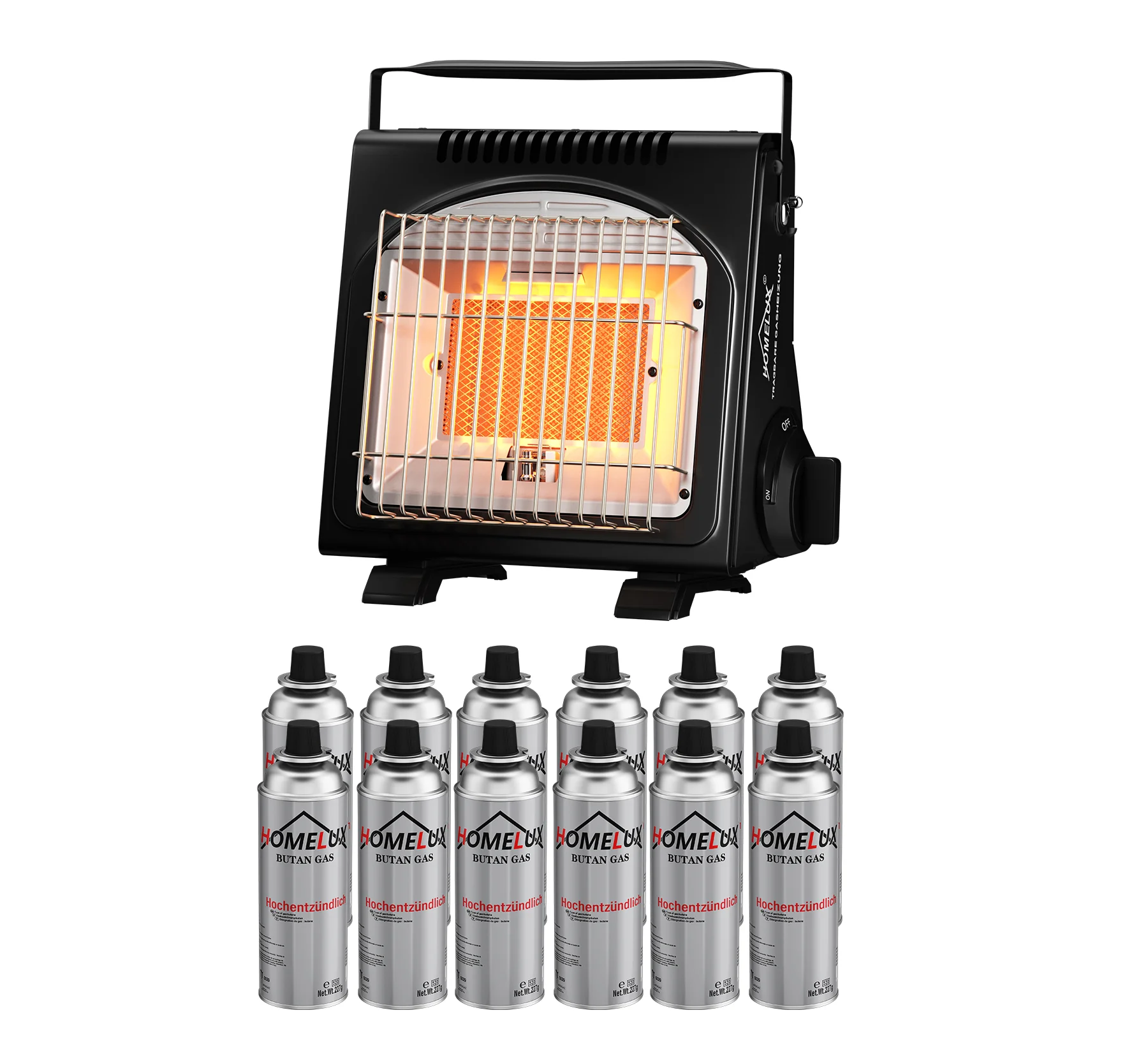 HOMELUX 1,7KW Gasheizung für Outdoor, Gasheizer, Gasheizung Camping, Heizung ohne Strom, Gasheizstrahler, Campingheizer - Image 10