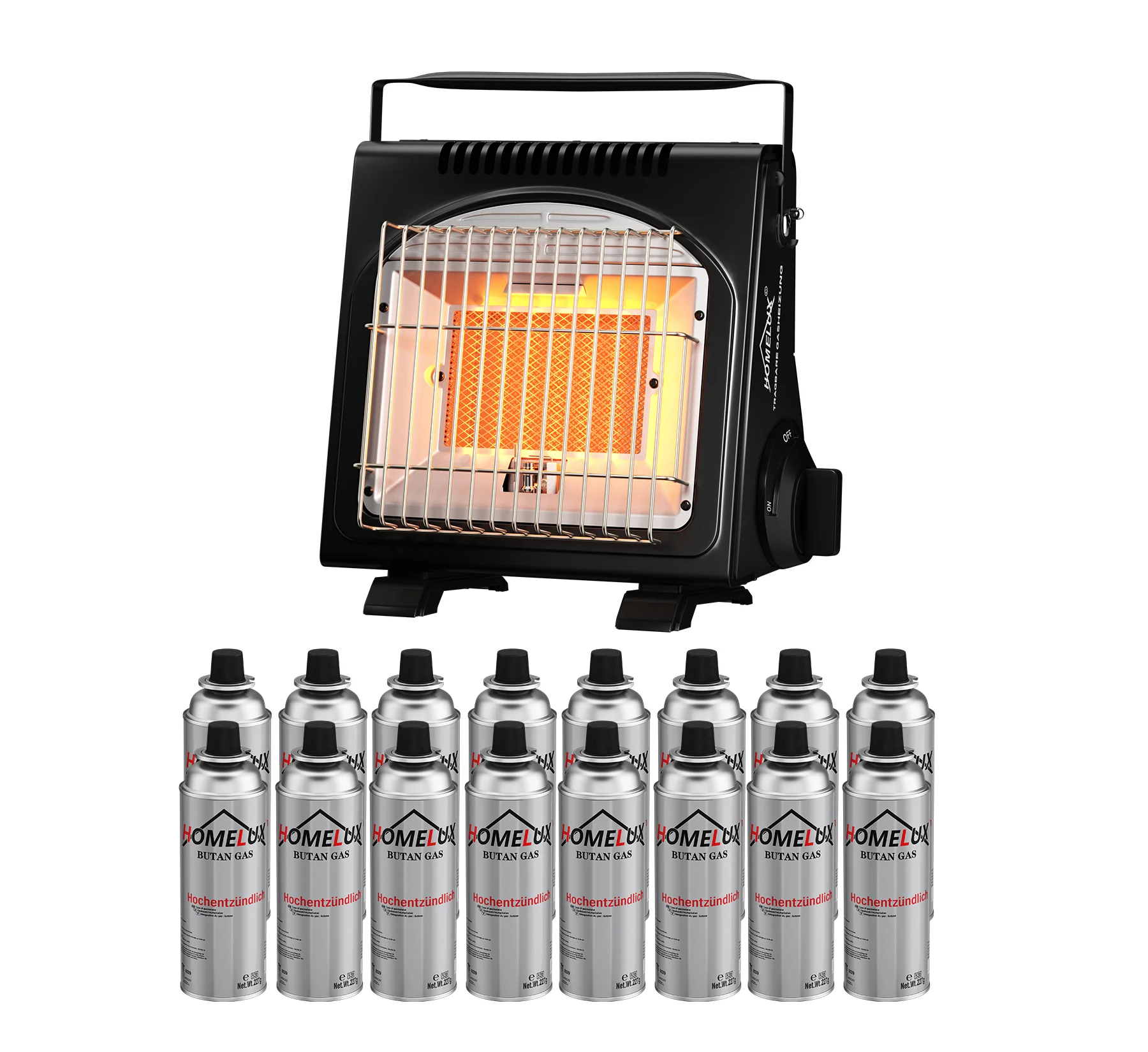 HOMELUX 1,7KW Gasheizung für Outdoor, Gasheizer, Gasheizung Camping, Heizung ohne Strom, Gasheizstrahler, Campingheizer - Image 11