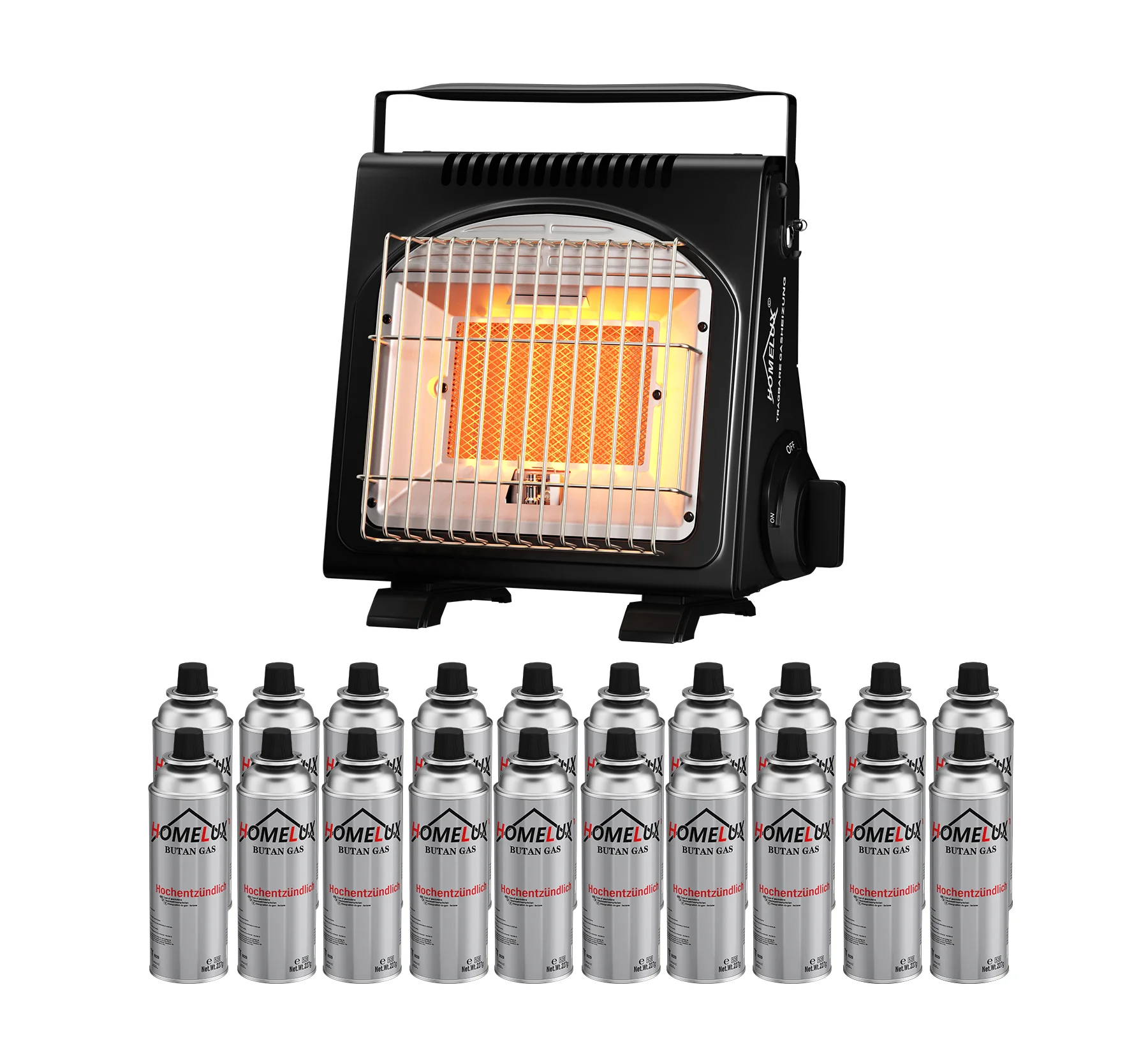 HOMELUX 1,7KW Gasheizung für Outdoor, Gasheizer, Gasheizung Camping, Heizung ohne Strom, Gasheizstrahler, Campingheizer - Image 12
