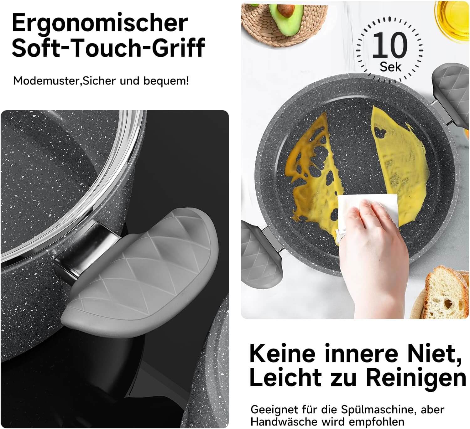 HOMELUX 10-teiliges Topfset Induktion Hochwertiges Kochgeschirr für jeden Haushalt - Image 6