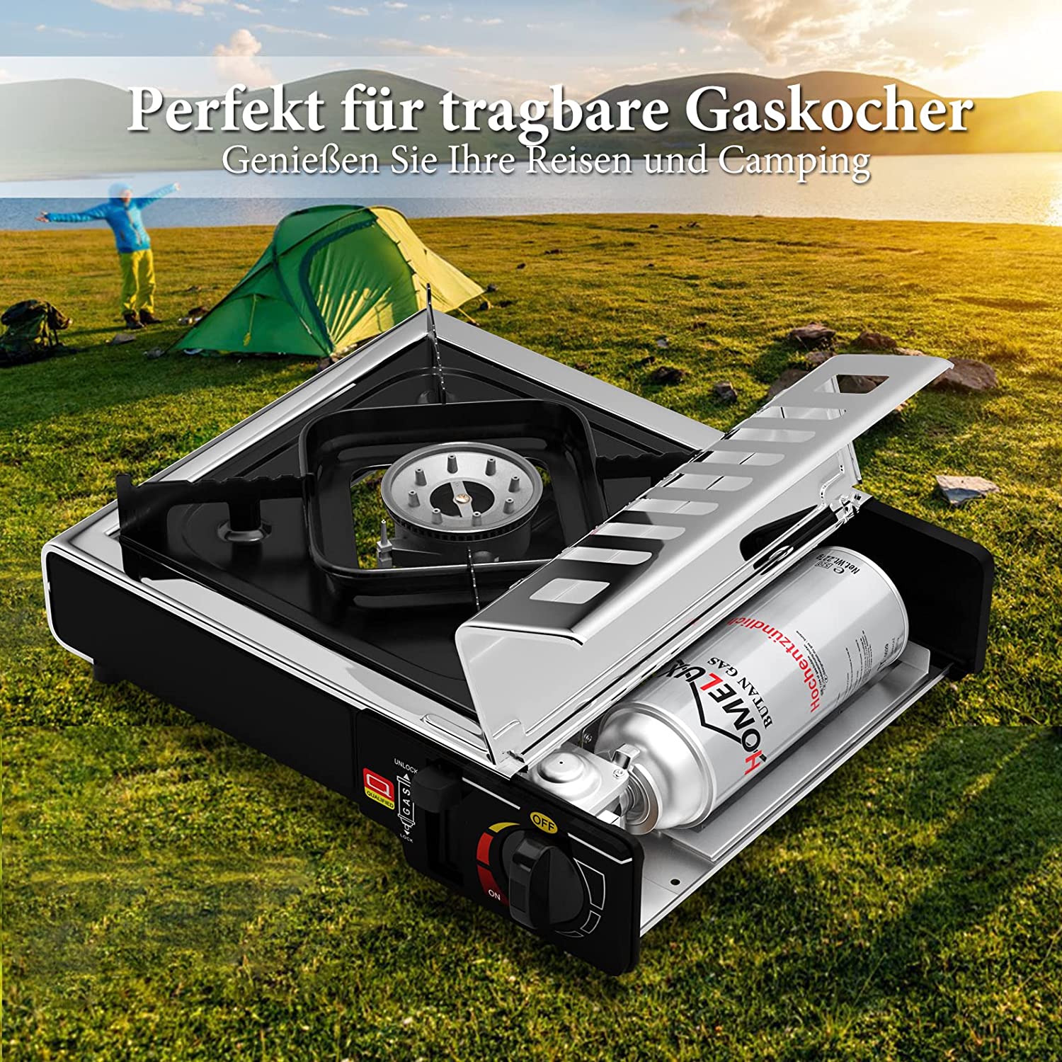HOMELUX Gaskartuschen 227g, Butan mit Bajonett Ventil, für Campingkocher, Gaskocher, Gasheizung, Gasbrenner, Lötbrenner - Image 8