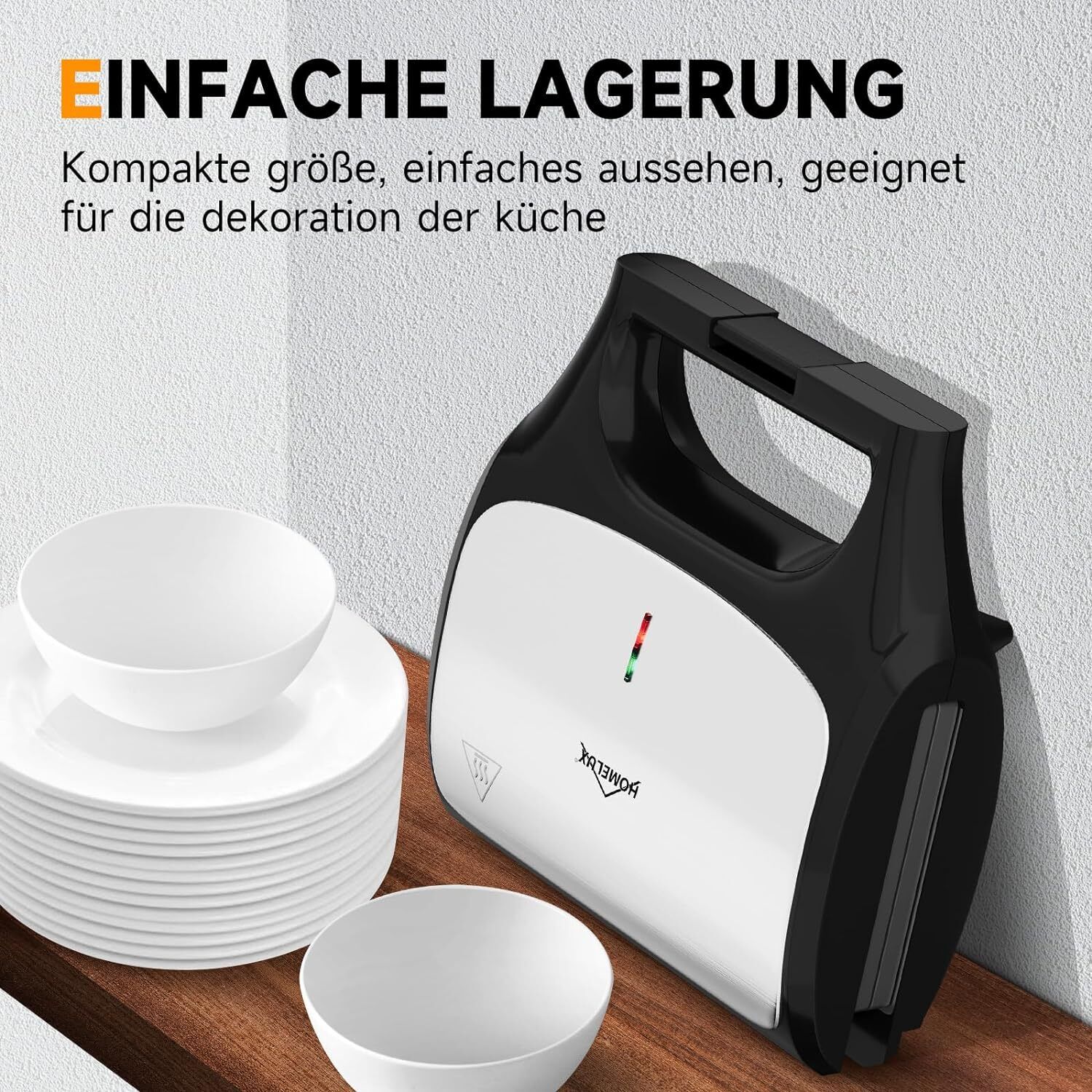 3-in-1 Sandwichtoaster & Waffeleisen von HOMELUX Kontaktgrill & Paninipresse, Antihaftbeschichtung, Leicht zu Reinigen - Image 17