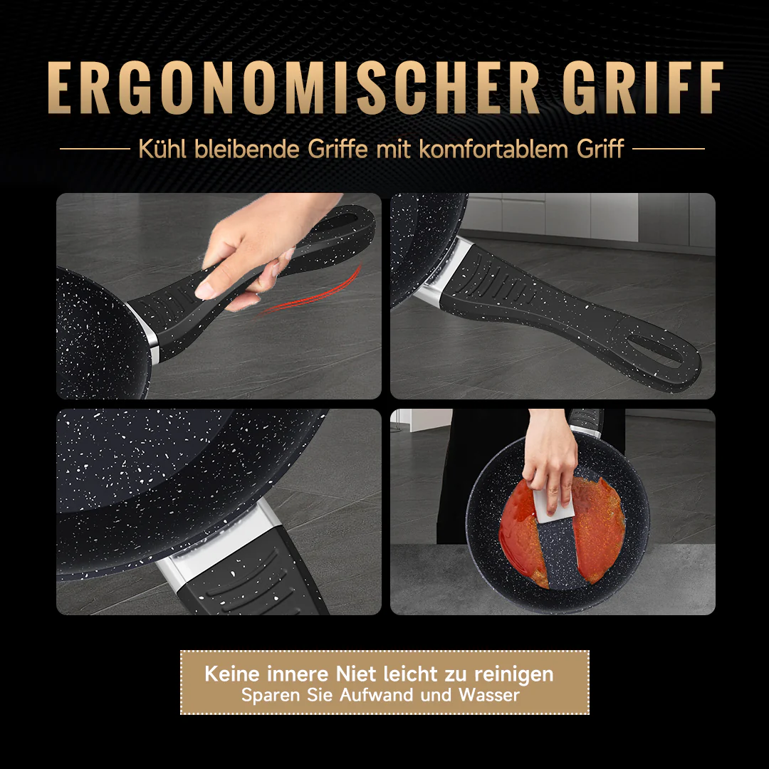 HOMELUX 3-teiliges Bratpfannen-Set Ø20/24/28cm, kratzfeste Antihaftbeschichtung, Induktion, für alle Herdarten geeignet - Image 6