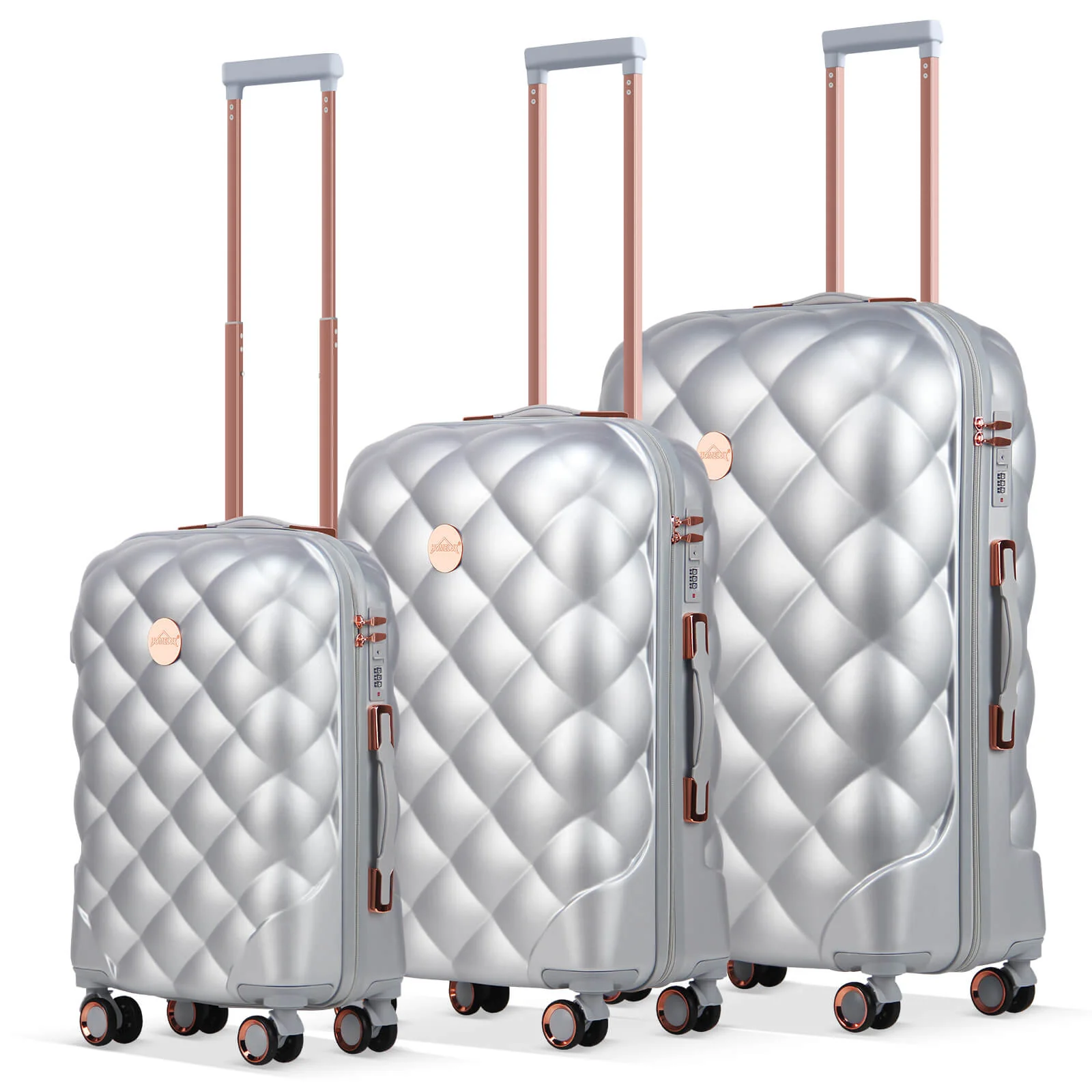 HOMELUX 3-teiliges Hartschalen Kofferset ABS Leicht Reisekoffer Trolley Rollkoffer Set M-L-XL - Image 12