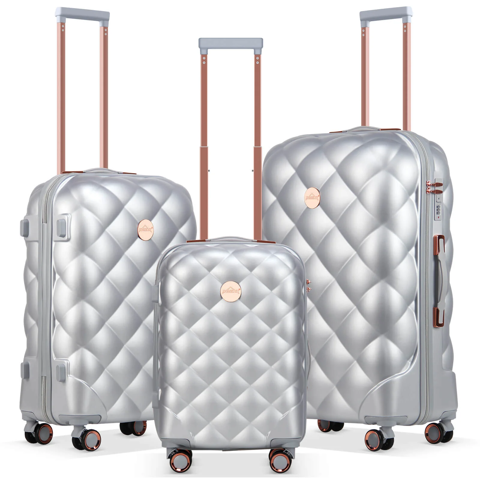 HOMELUX 3-teiliges Hartschalen Kofferset ABS Leicht Reisekoffer Trolley Rollkoffer Set M-L-XL - Image 5