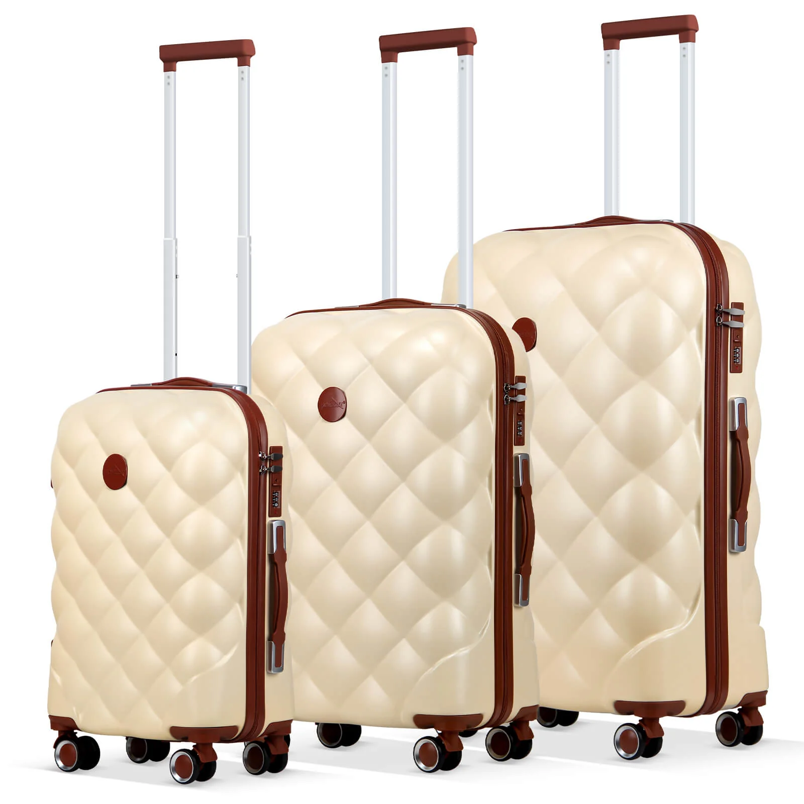 HOMELUX 3-teiliges Hartschalen Kofferset ABS Leicht Reisekoffer Trolley Rollkoffer Set M-L-XL - Image 9