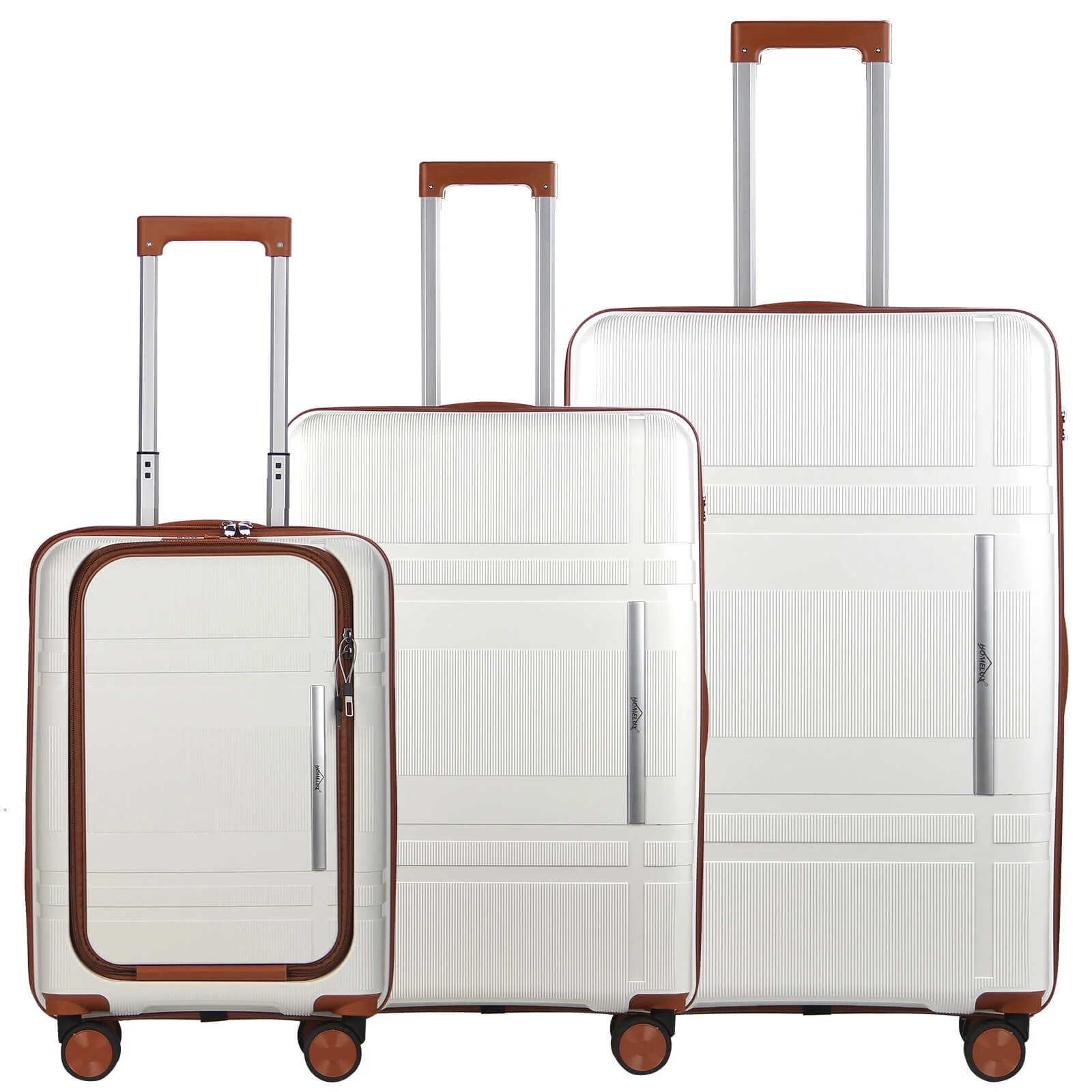 HOMELUX 3-teiliges Kofferset Schwarz Hartschale ABS Leicht Trolley Rollkoffer Hartschalenkoffer Set – M-L-XL - Image 7